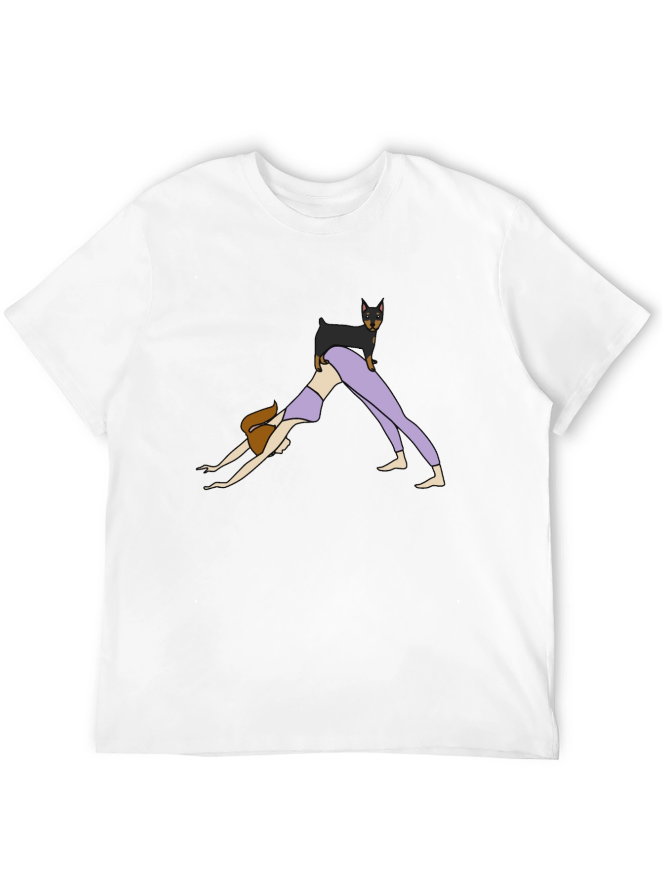 Black Yoga Dog T-Shirt view 12