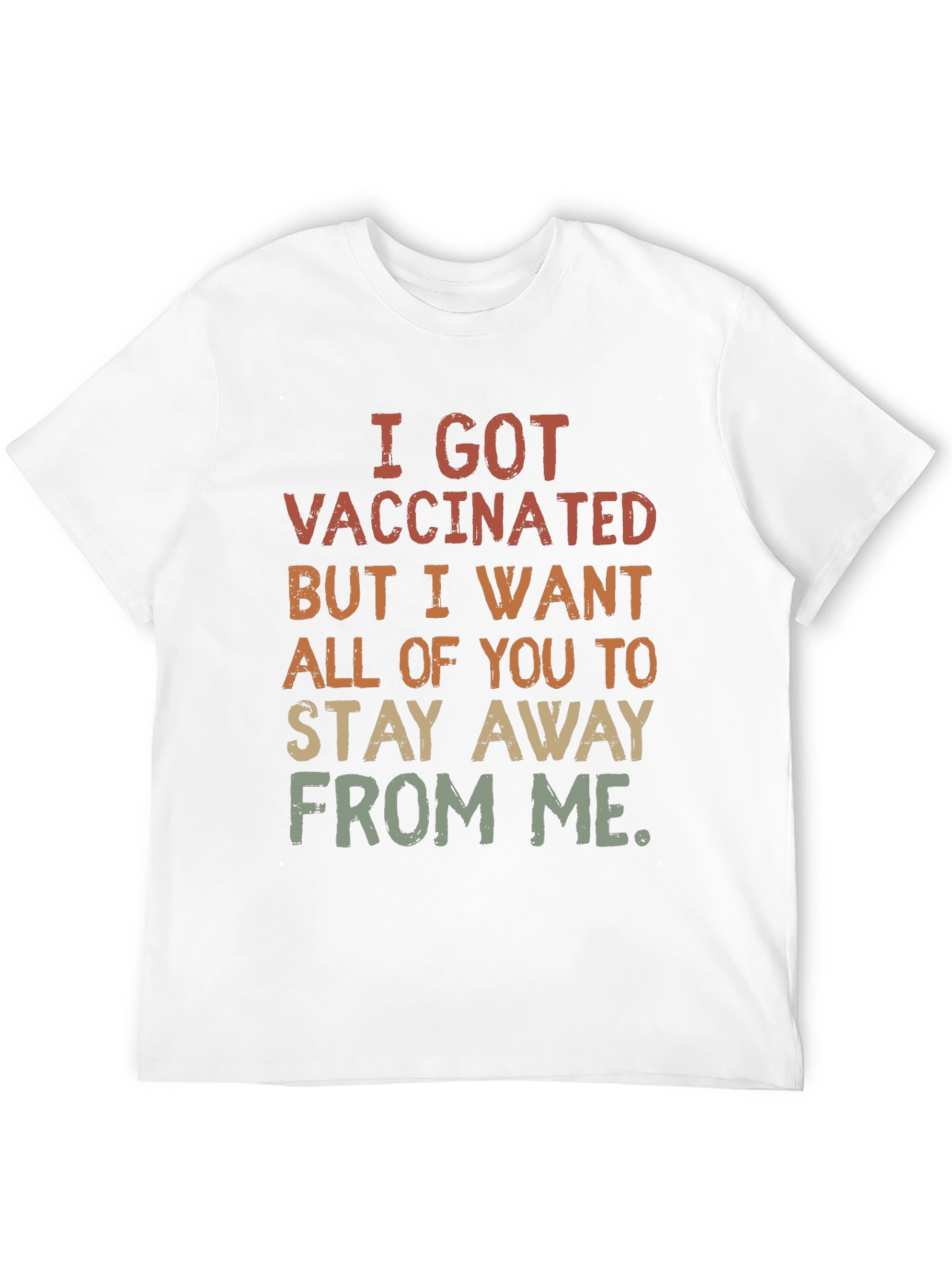 Black Funny Vaccinated Graphic T-Shirt: Stay Away view 12