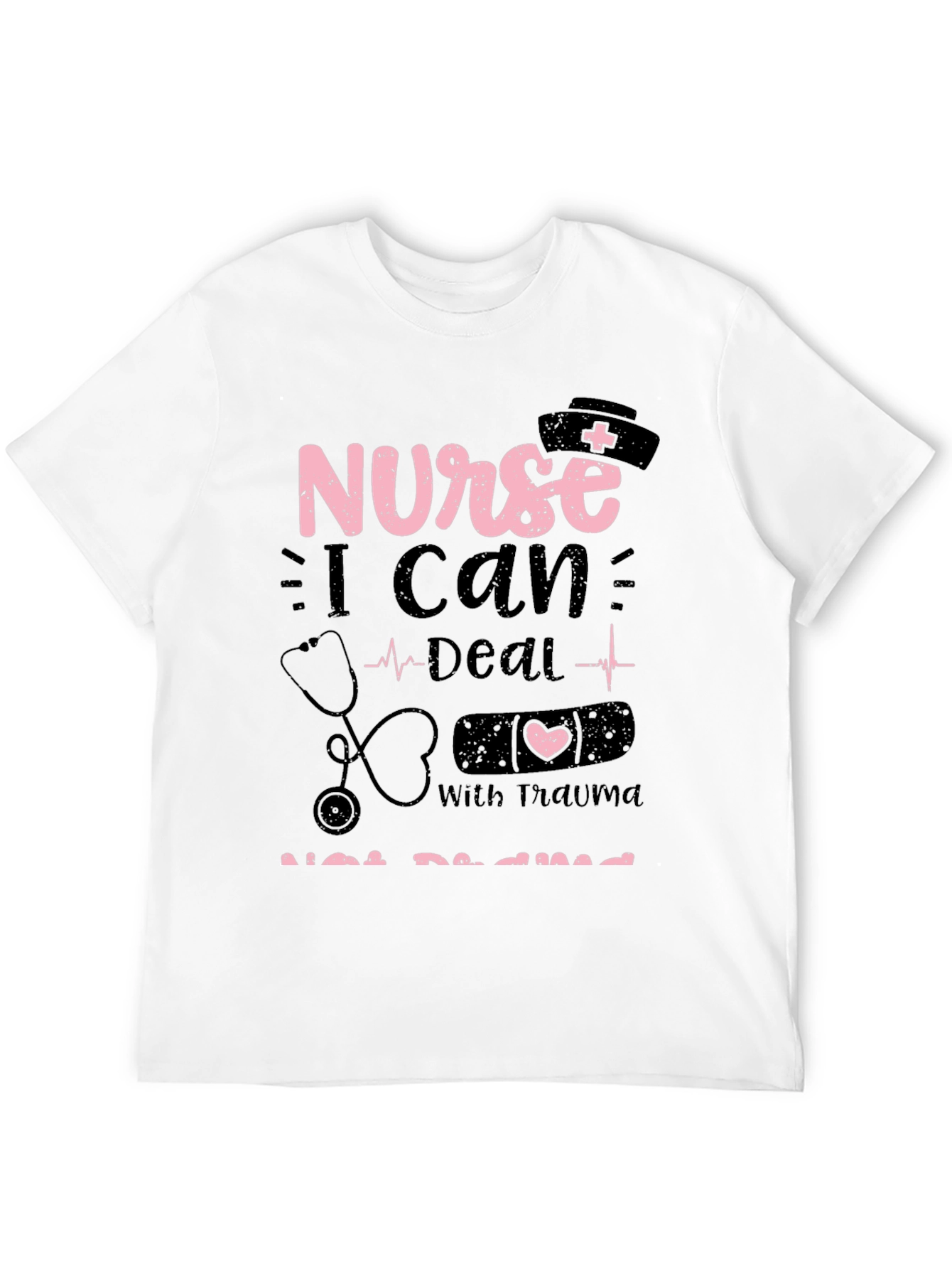 Black Nurse Trauma T-Shirt: I Can Deal With Trauma view 12