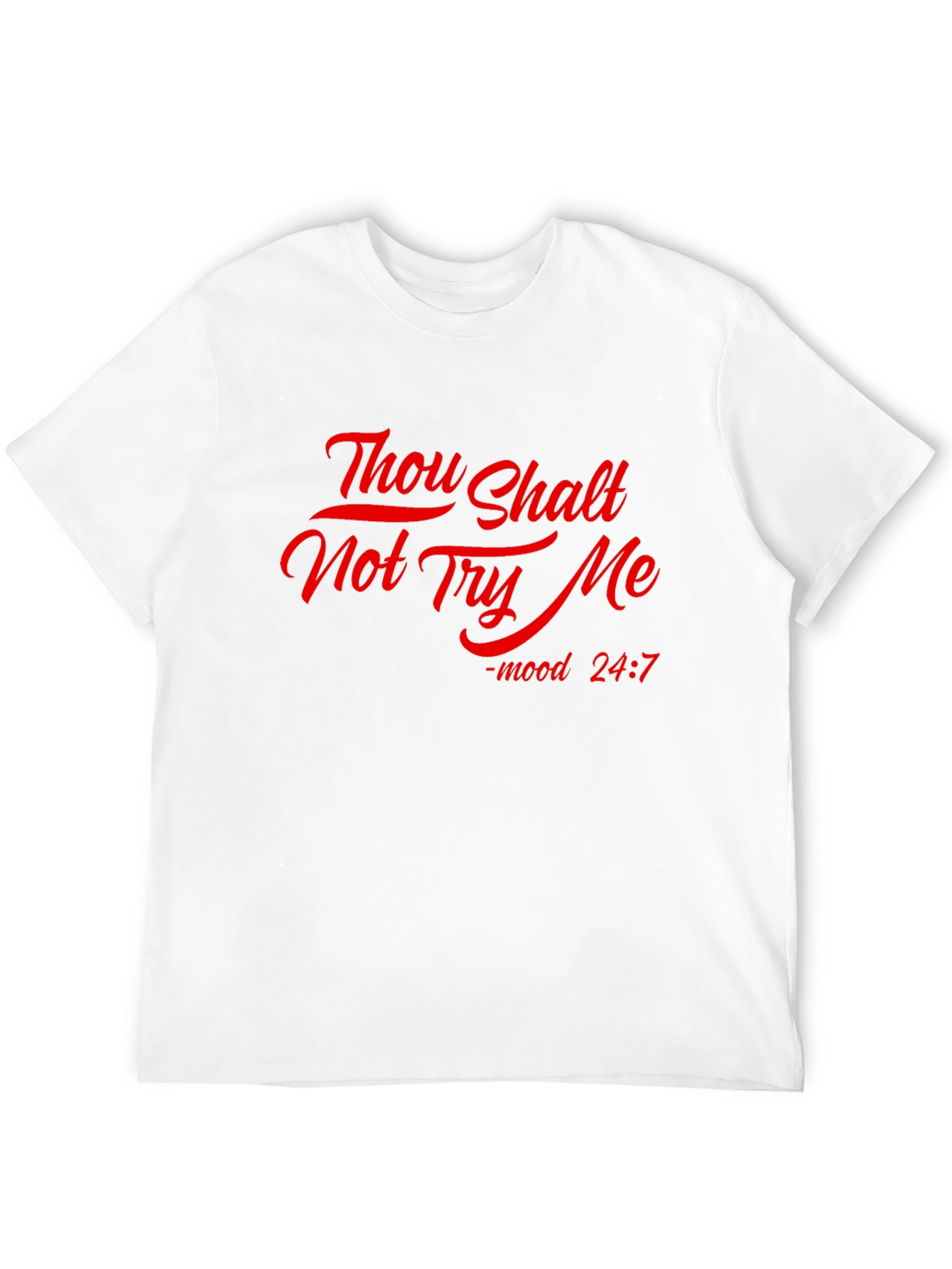 Black Thou Shalt Not Try Me Graphic Tee - Black view 12