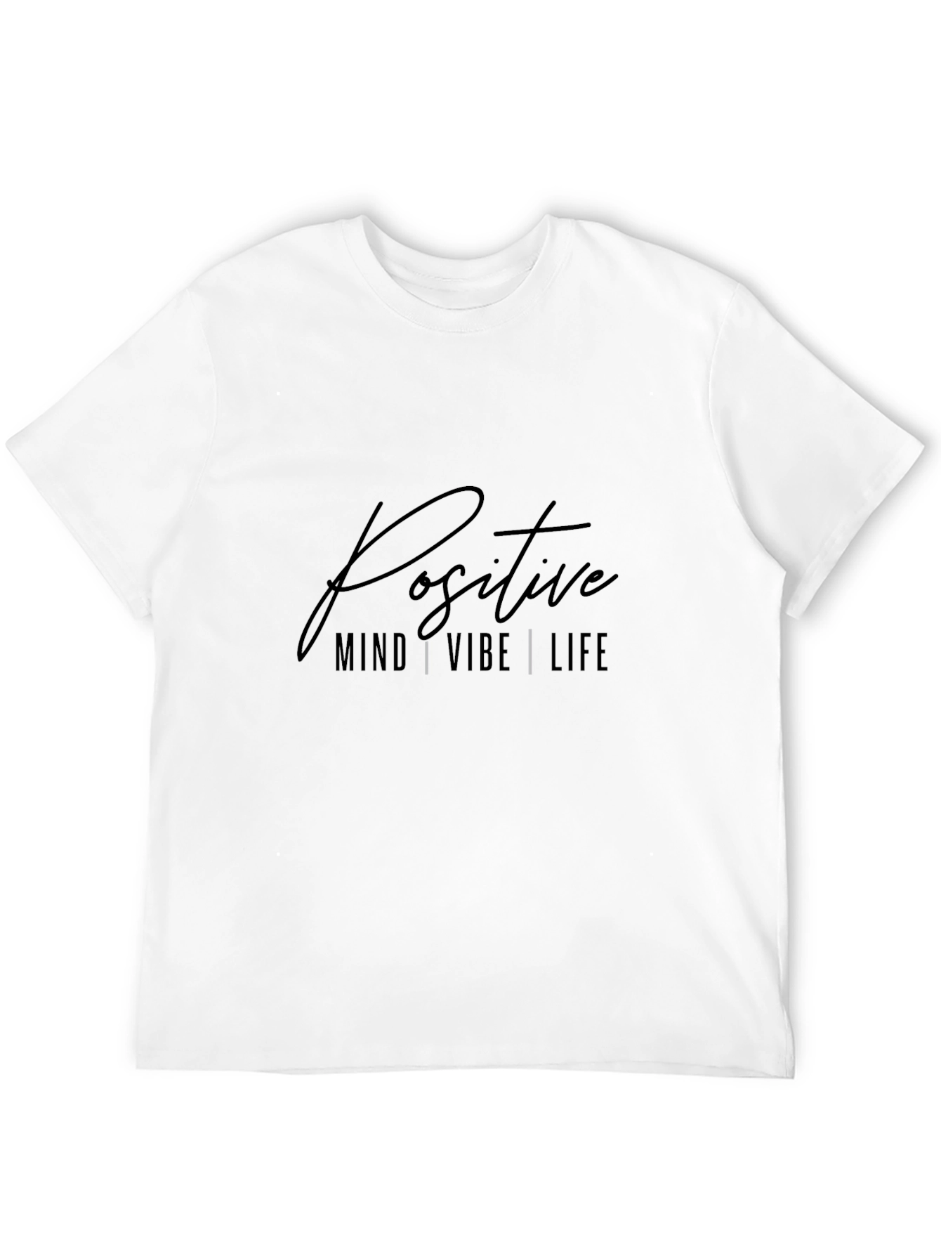 Black Positive Mind Vibe Life T-Shirt view 12