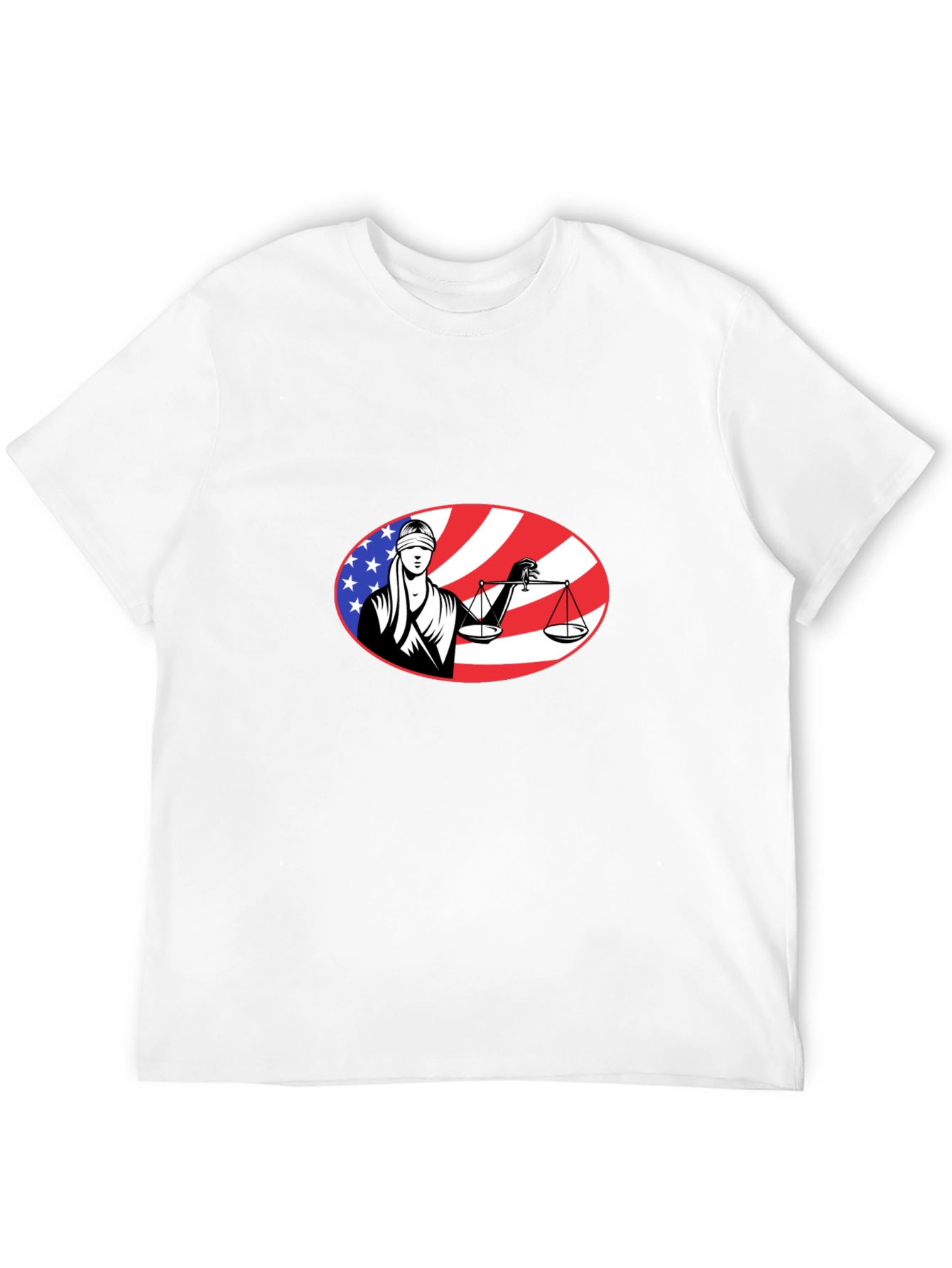 Scales of Justice American Flag T-Shirt - 12