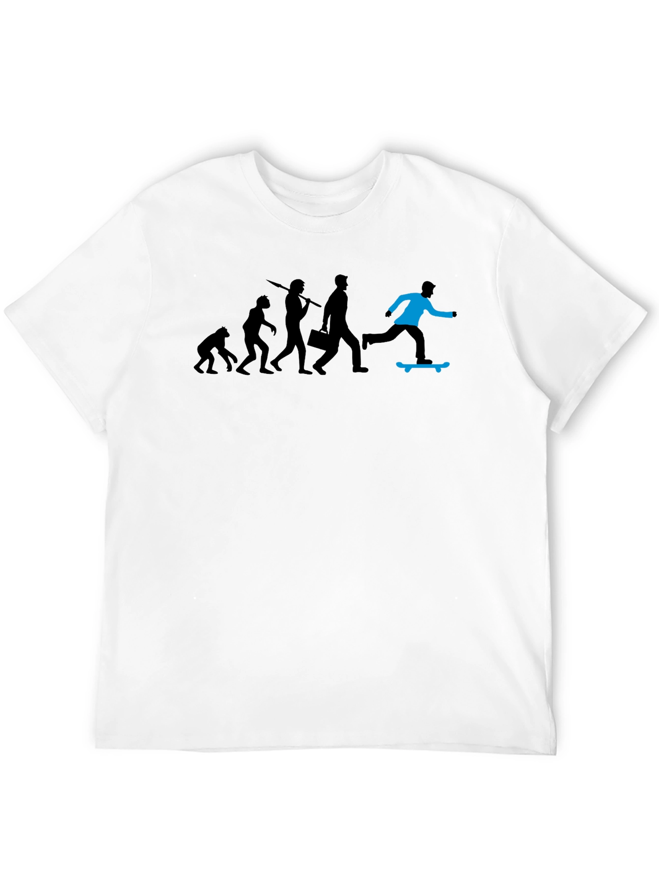 Black Evolution of Skateboarding T-Shirt view 12