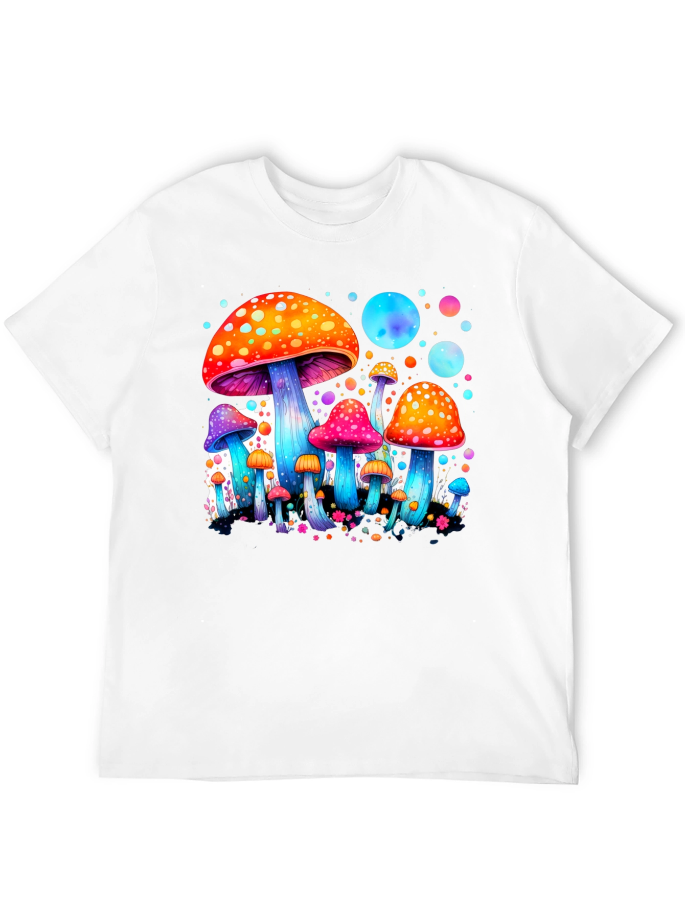 Black Psychedelic Mushroom T-Shirt - Unique Graphic Tee view 12