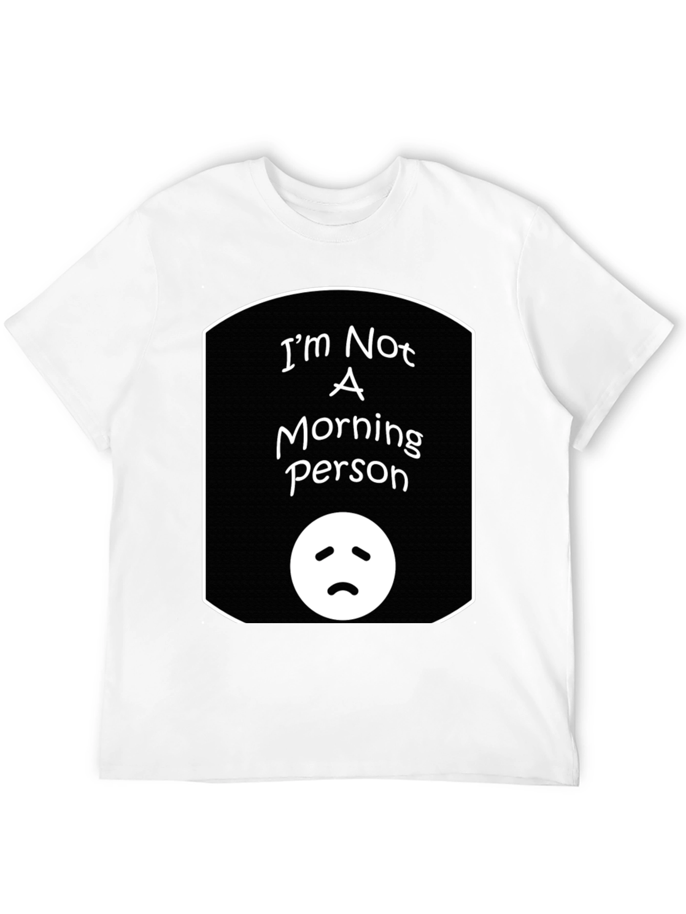 Black Funny "I'm Not a Morning Person" Graphic Tee view 12