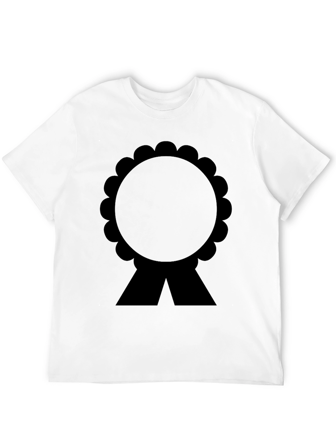 Black Black T-Shirt with Rosette Ribbon Graphic view 12