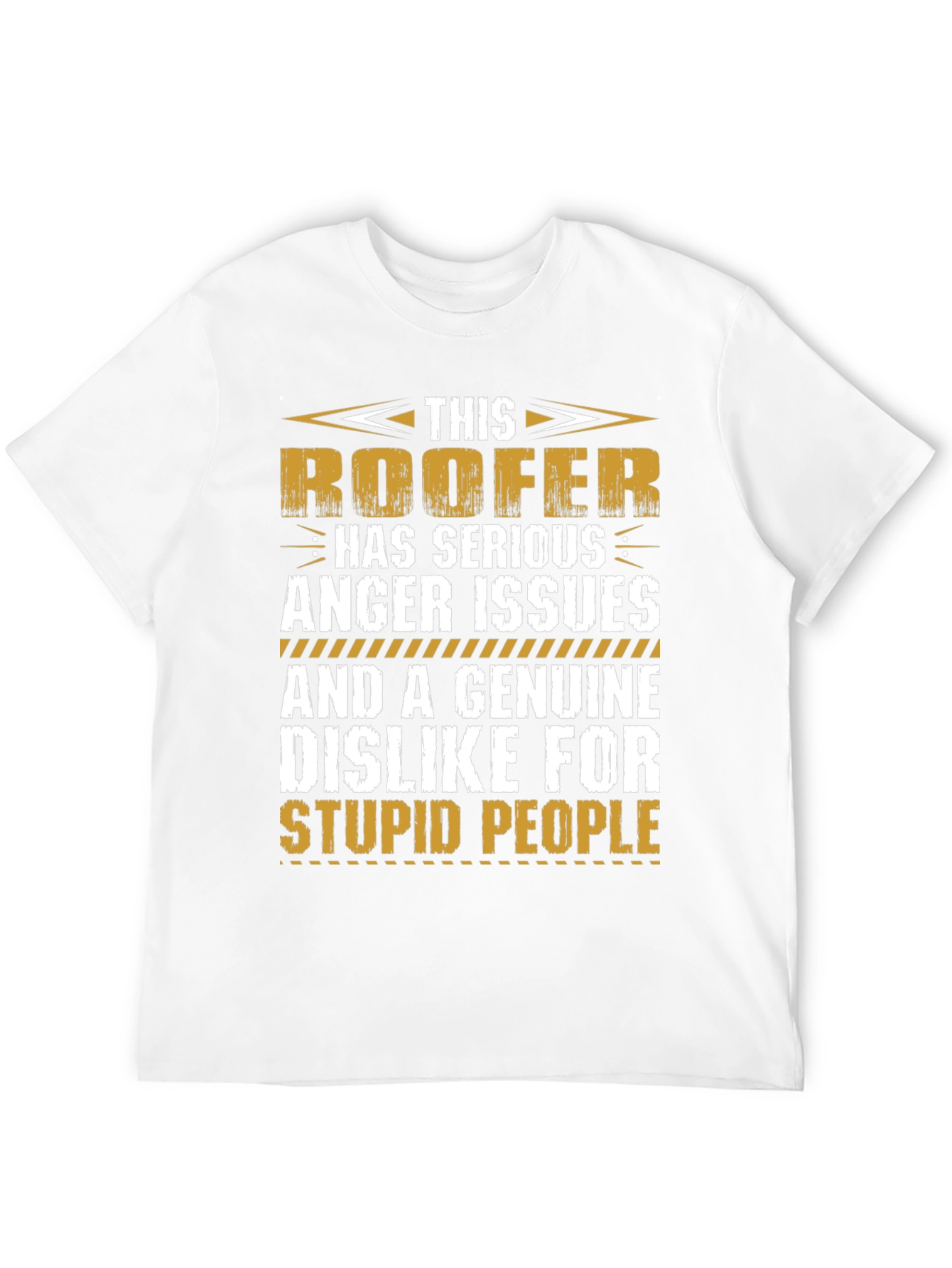 Black Roofer Humor Graphic T-Shirt - Anger Issues view 12