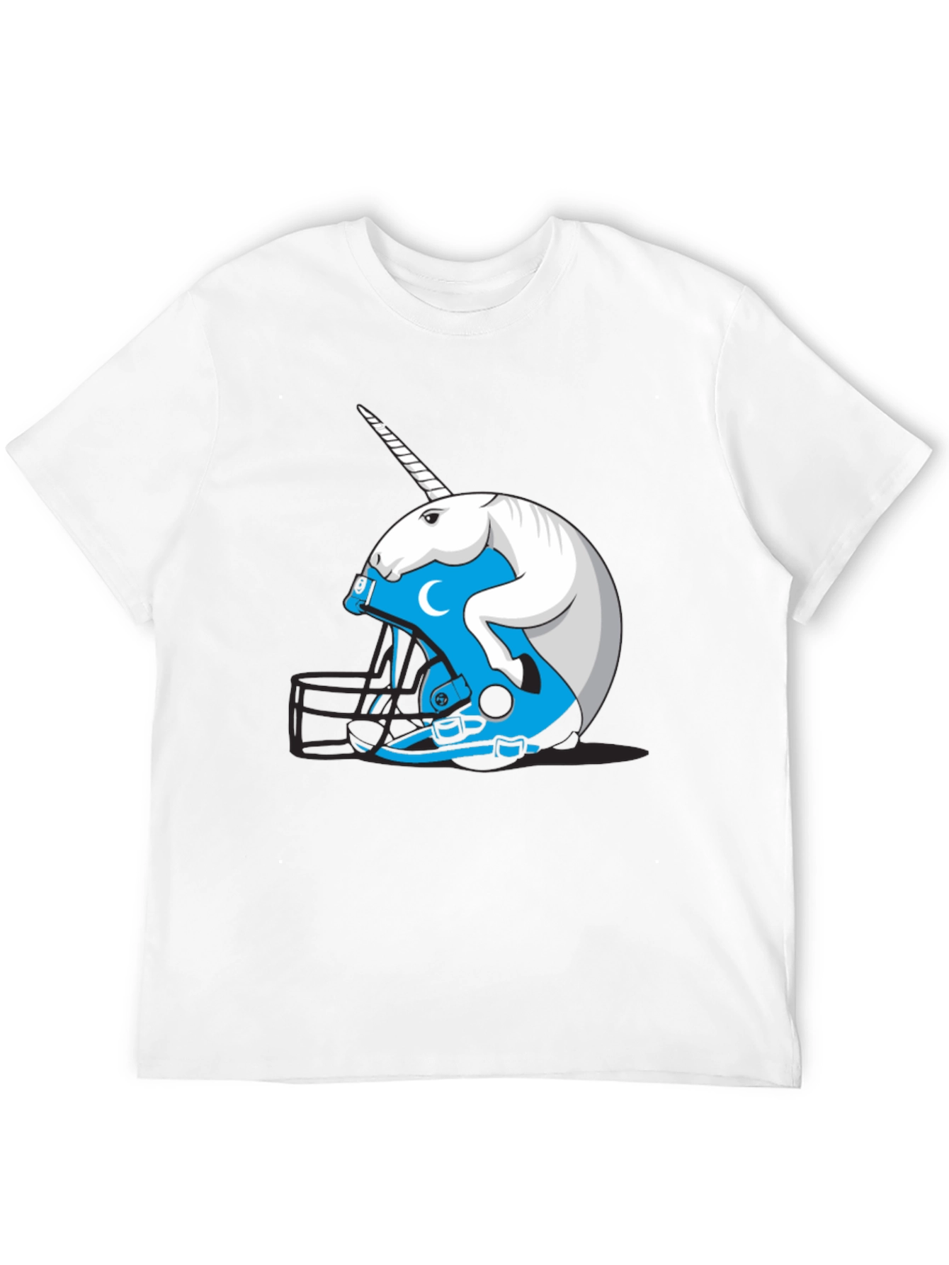 Black Unicorn Helmet T-Shirt - Fantasy Football Fan Tee view 12