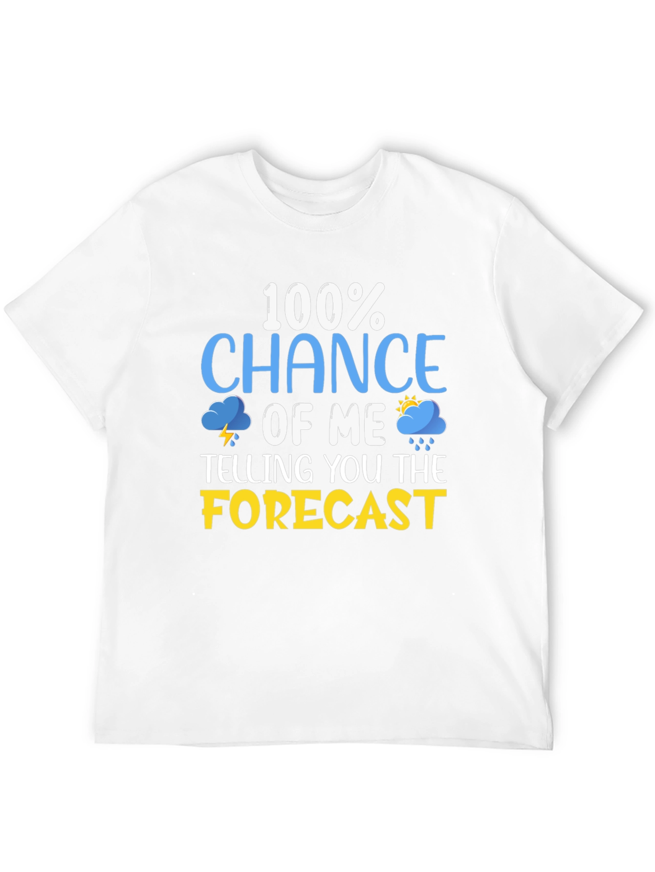 Black Funny Weather Forecast T-Shirt view 12