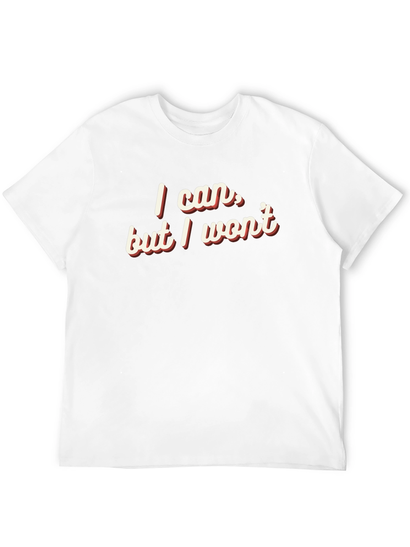 Black I can, but I won't Tee view 12