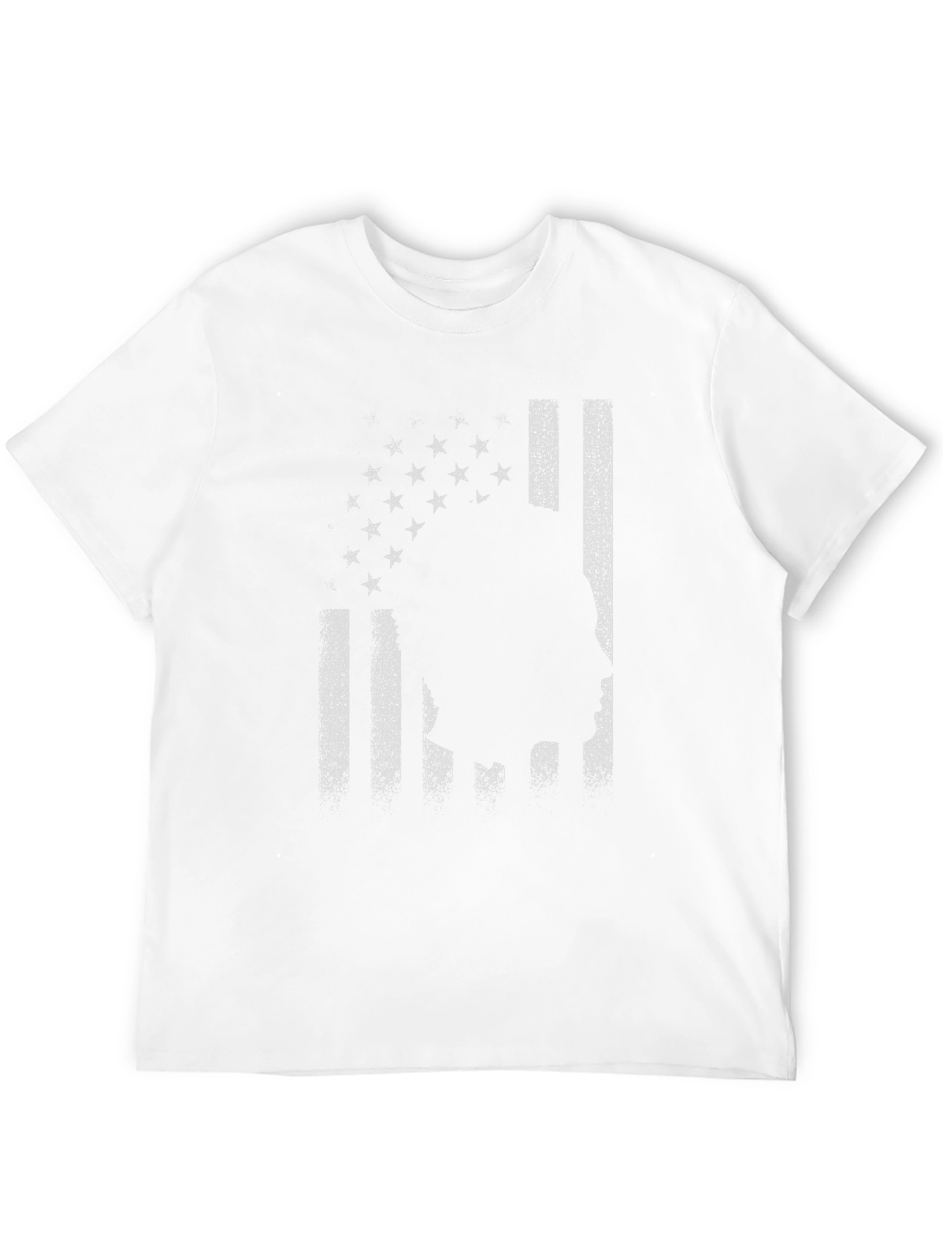Black American Flag Silhouette Graphic Tee view 12