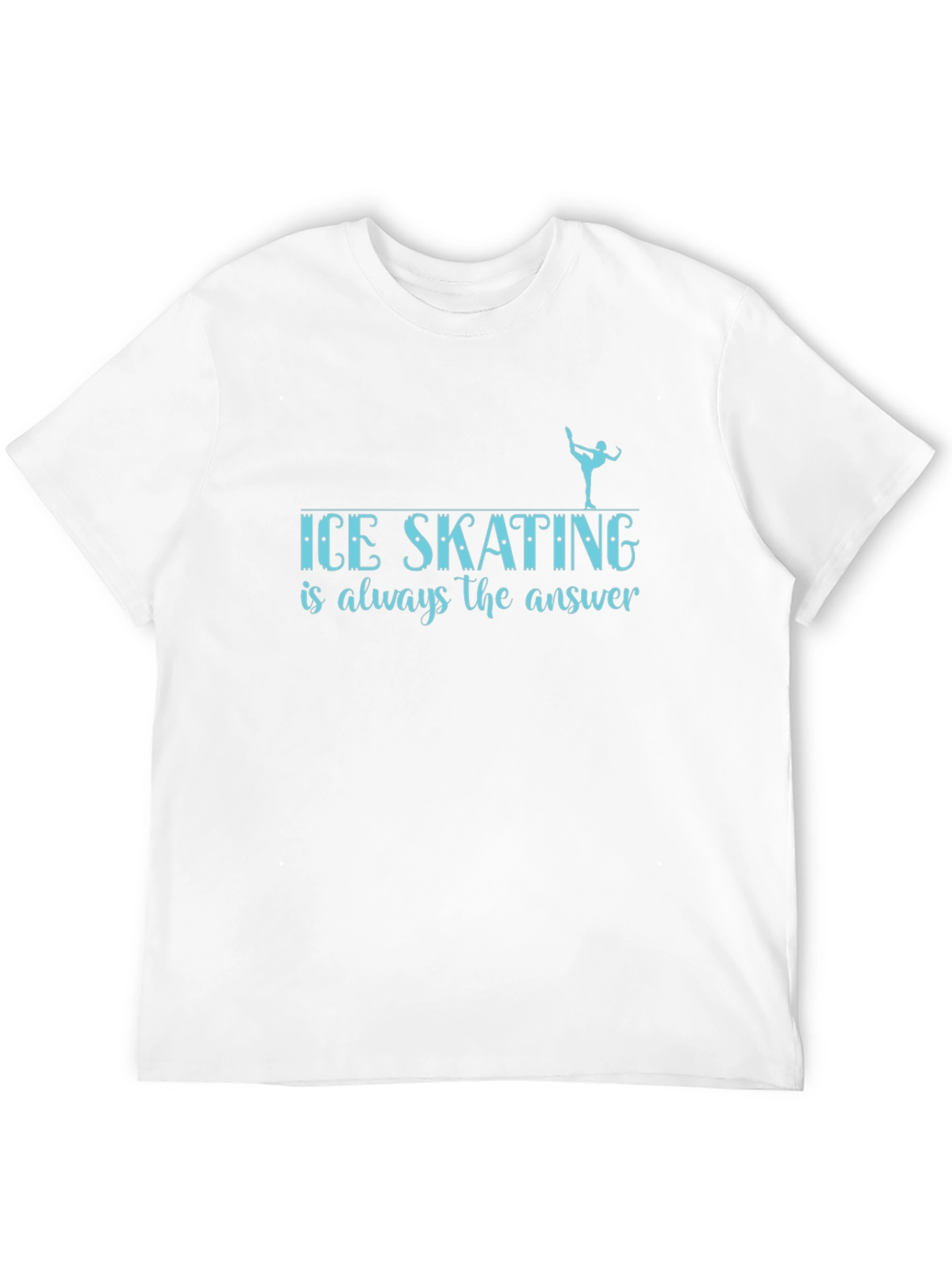 Black Ice Skating Always the Answer Black T-Shirt view 12