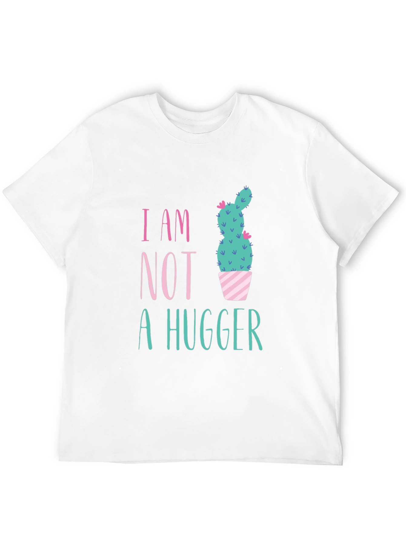 Black I Am Not A Hugger Cactus Graphic Tee view 12