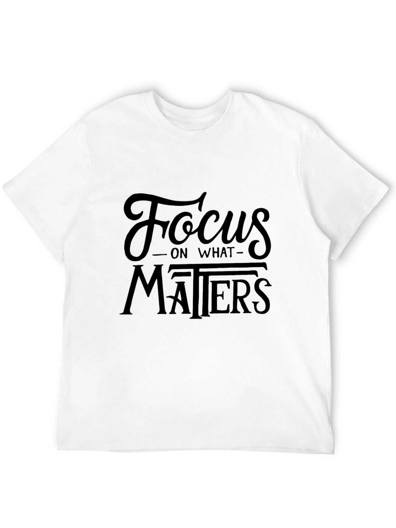 Black Focus on What Matters Black T-Shirt view 12