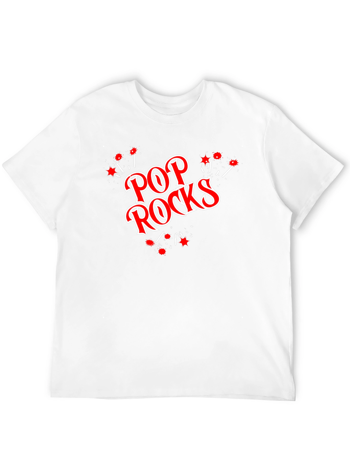 Black Pop Rocks Graphic T-Shirt - Black Cotton Tee view 12