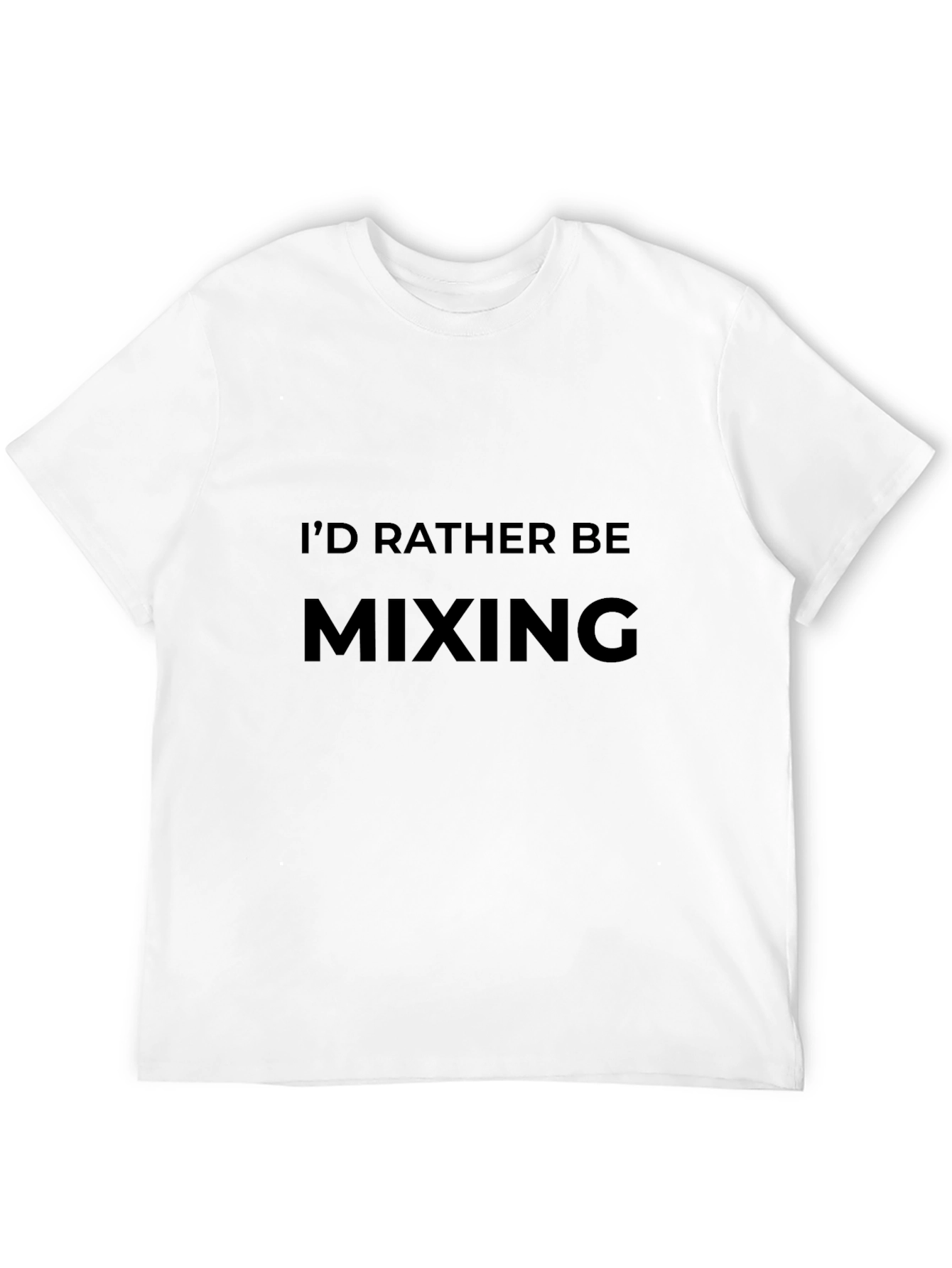 Black I'd Rather Be Mixing T-Shirt - Black Crew Neck view 12