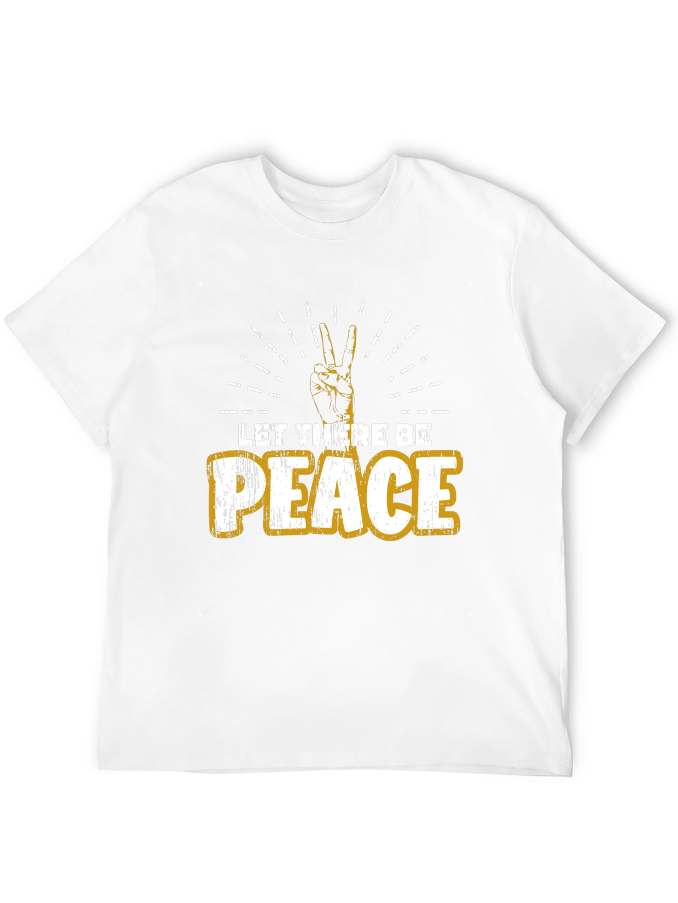 Black Let There Be Peace Graphic Tee - Soft Cotton Blend view 12