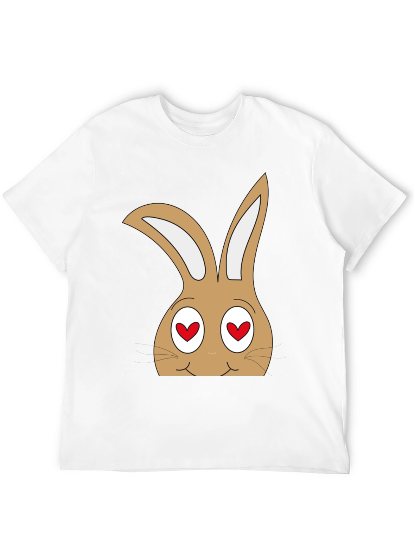 Black Funny Bunny Heart Eyes T-Shirt view 12