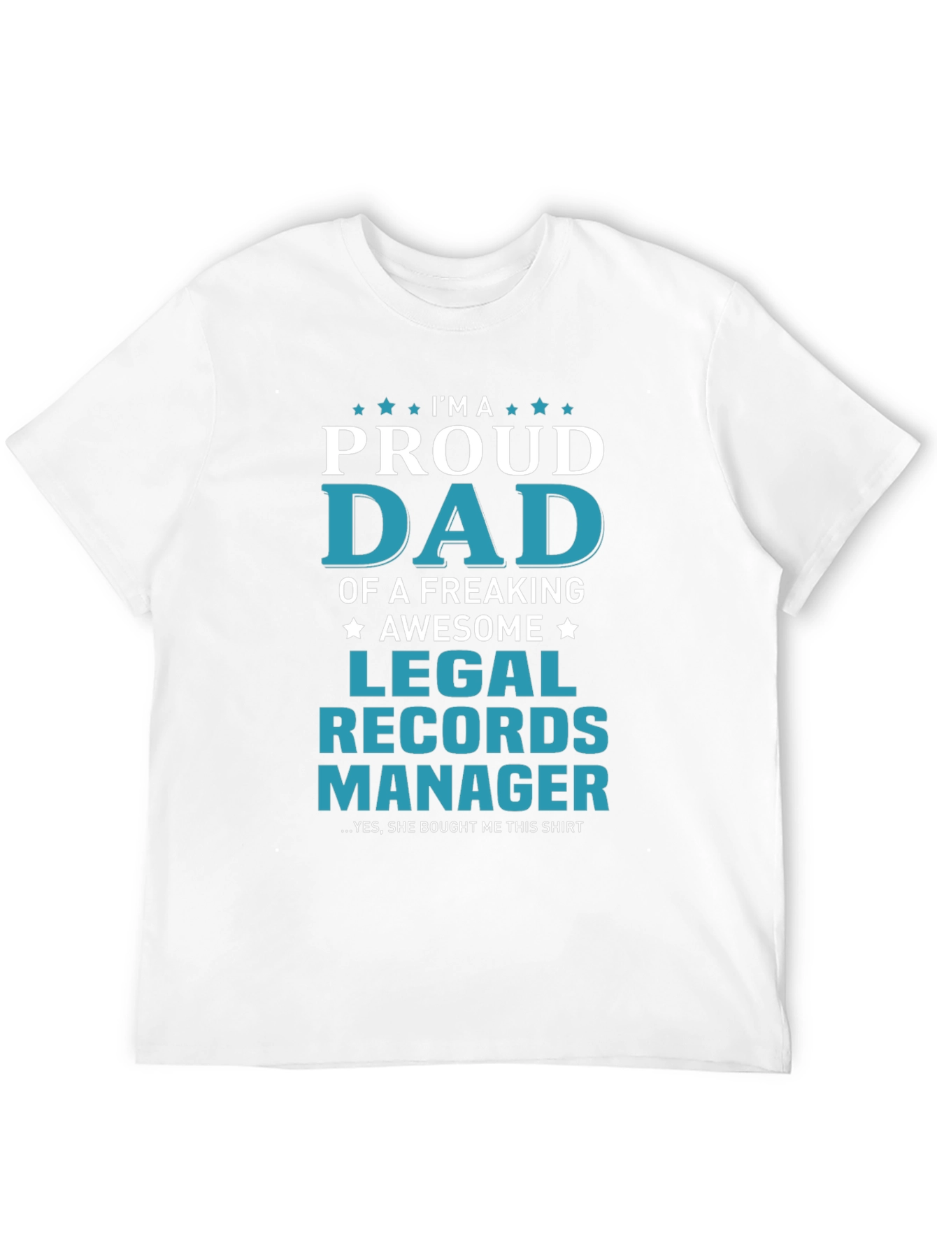 Black Proud Dad Legal Records Manager T-Shirt view 12