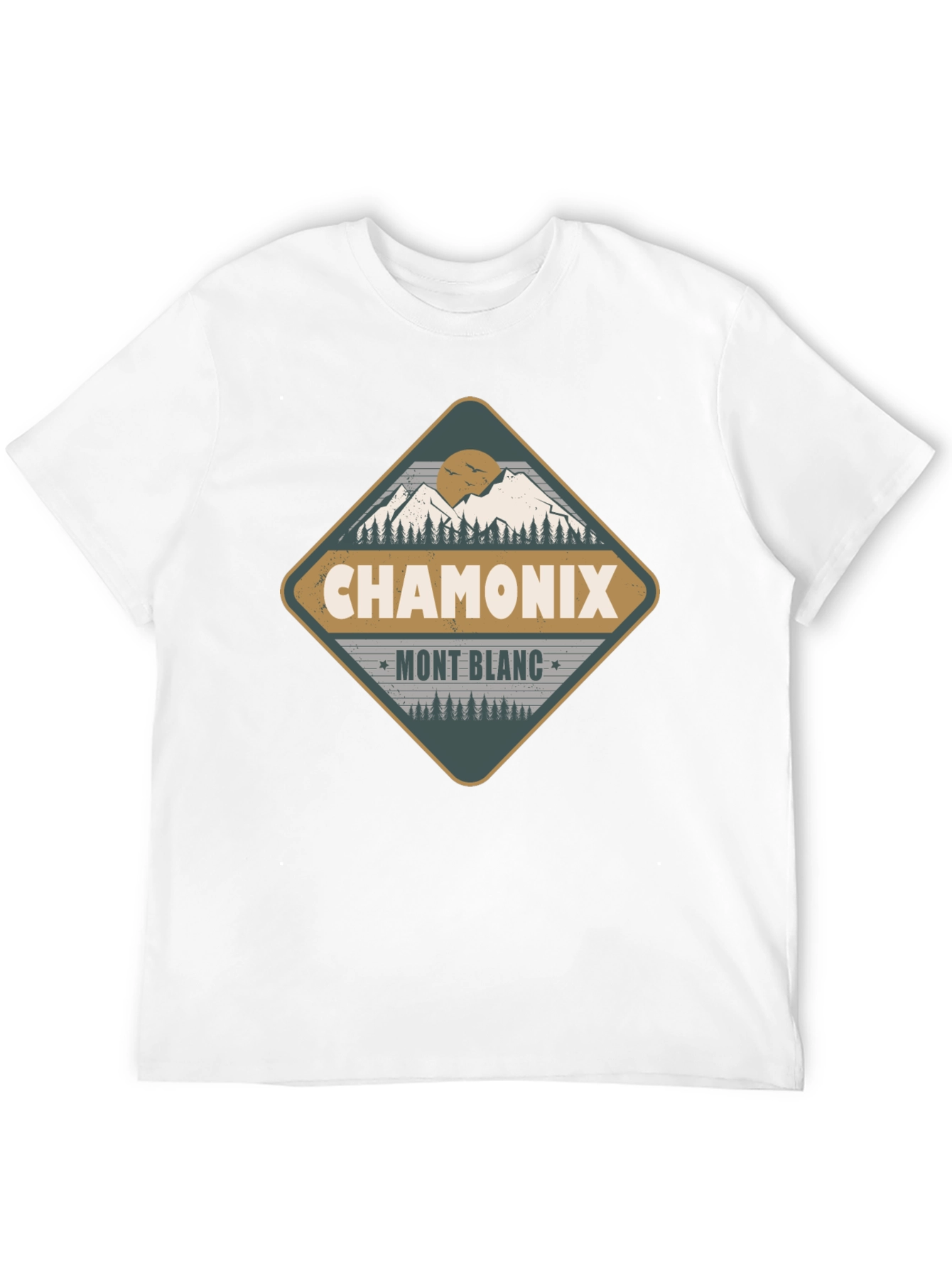 Black Chamonix Mont Blanc Graphic T-Shirt view 12
