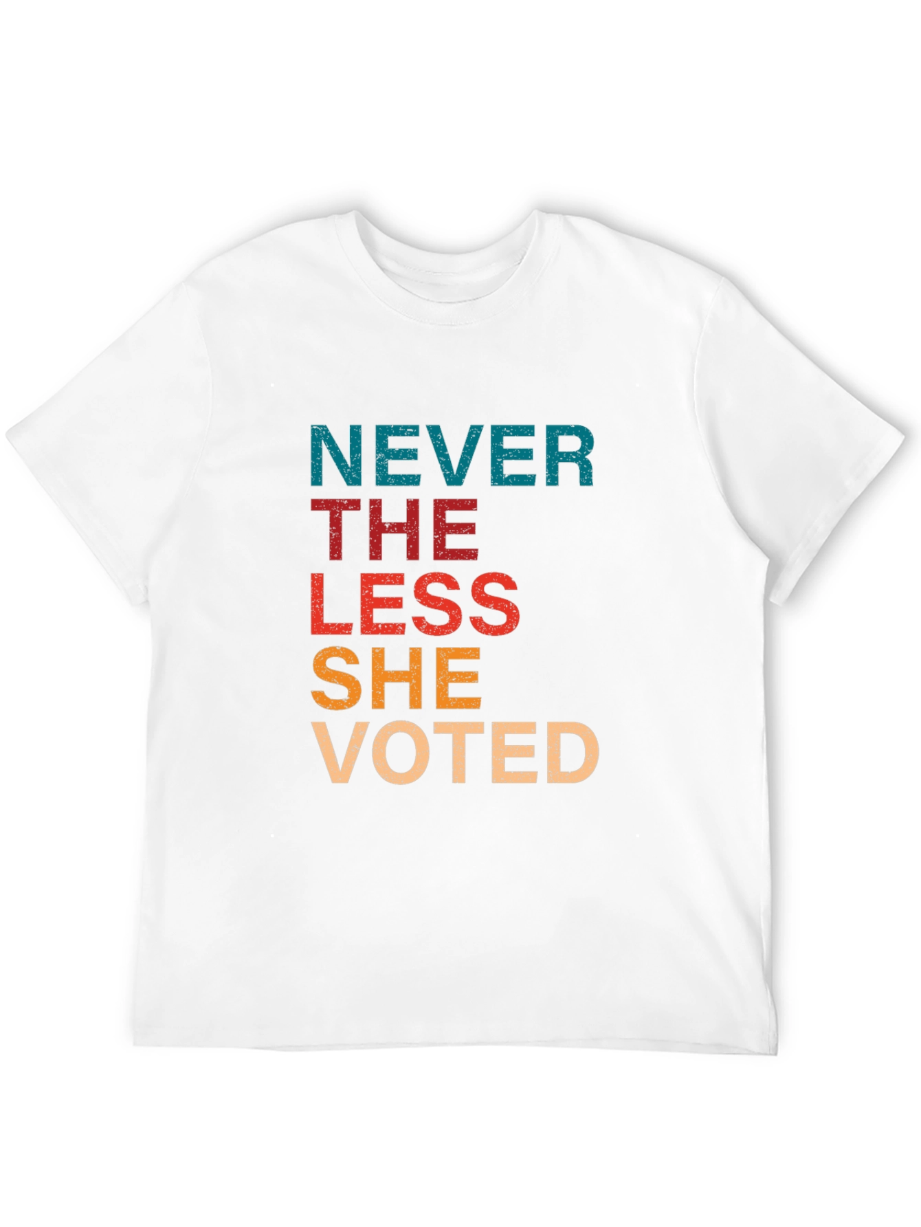 Black Never The Less She Voted Black T-Shirt view 12