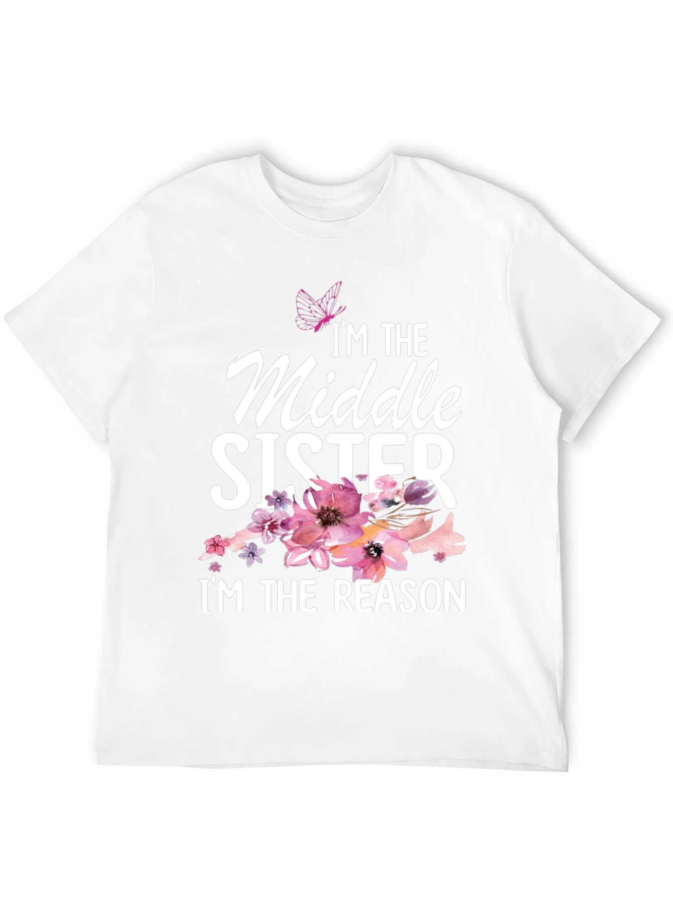 Black I'm the Middle Sister T-Shirt view 12