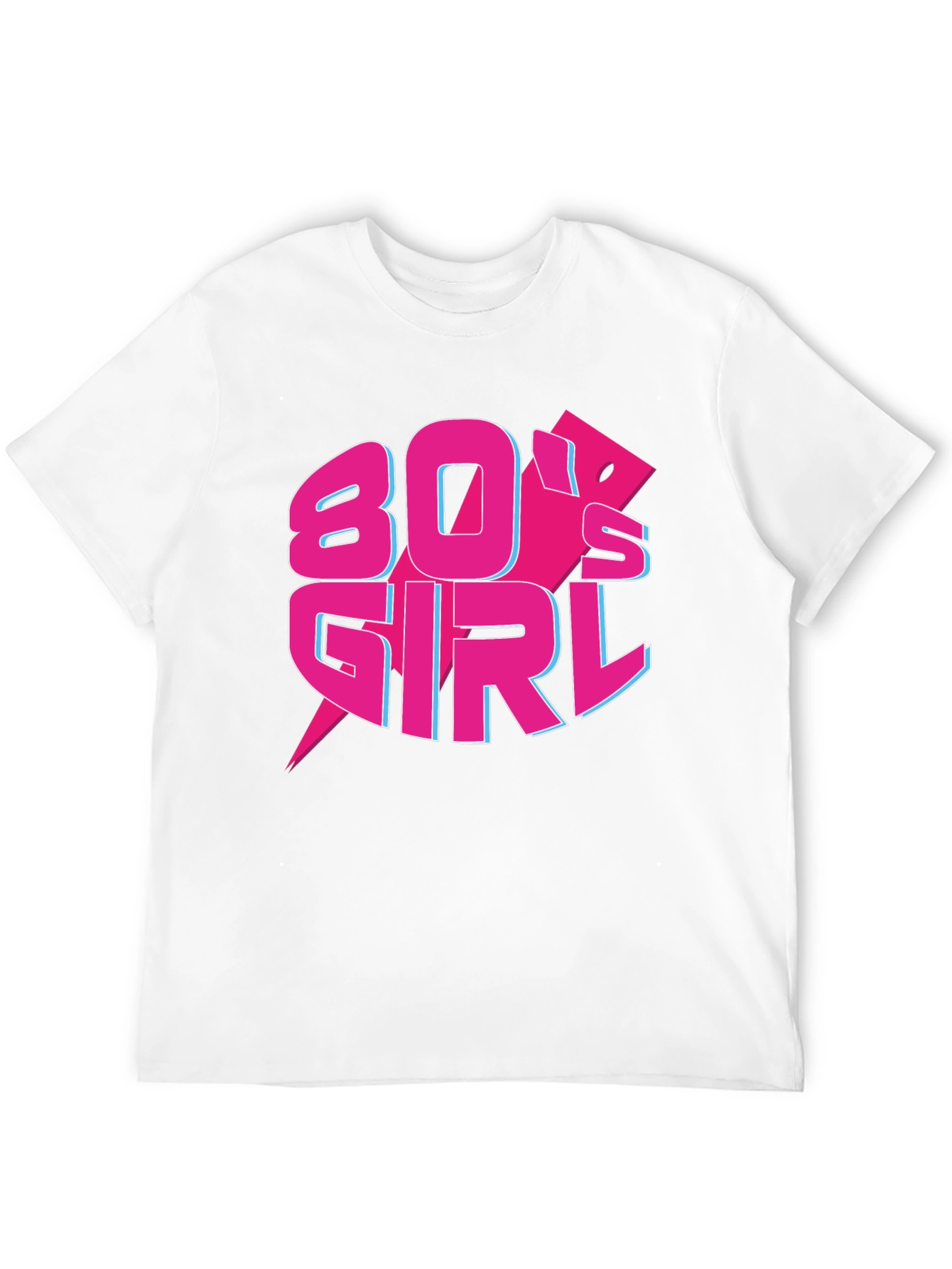 Black 80's Girl Retro T-Shirt view 12