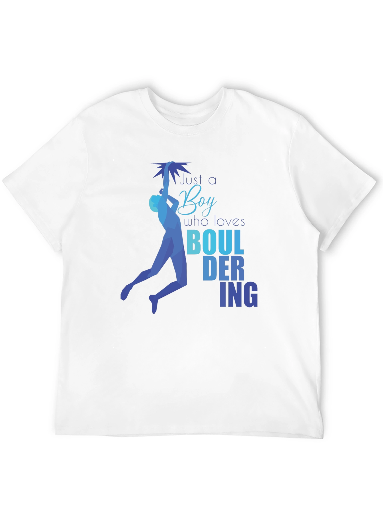 Black Bouldering Boy Graphic T-Shirt - Climbing Enthusiast Tee view 12