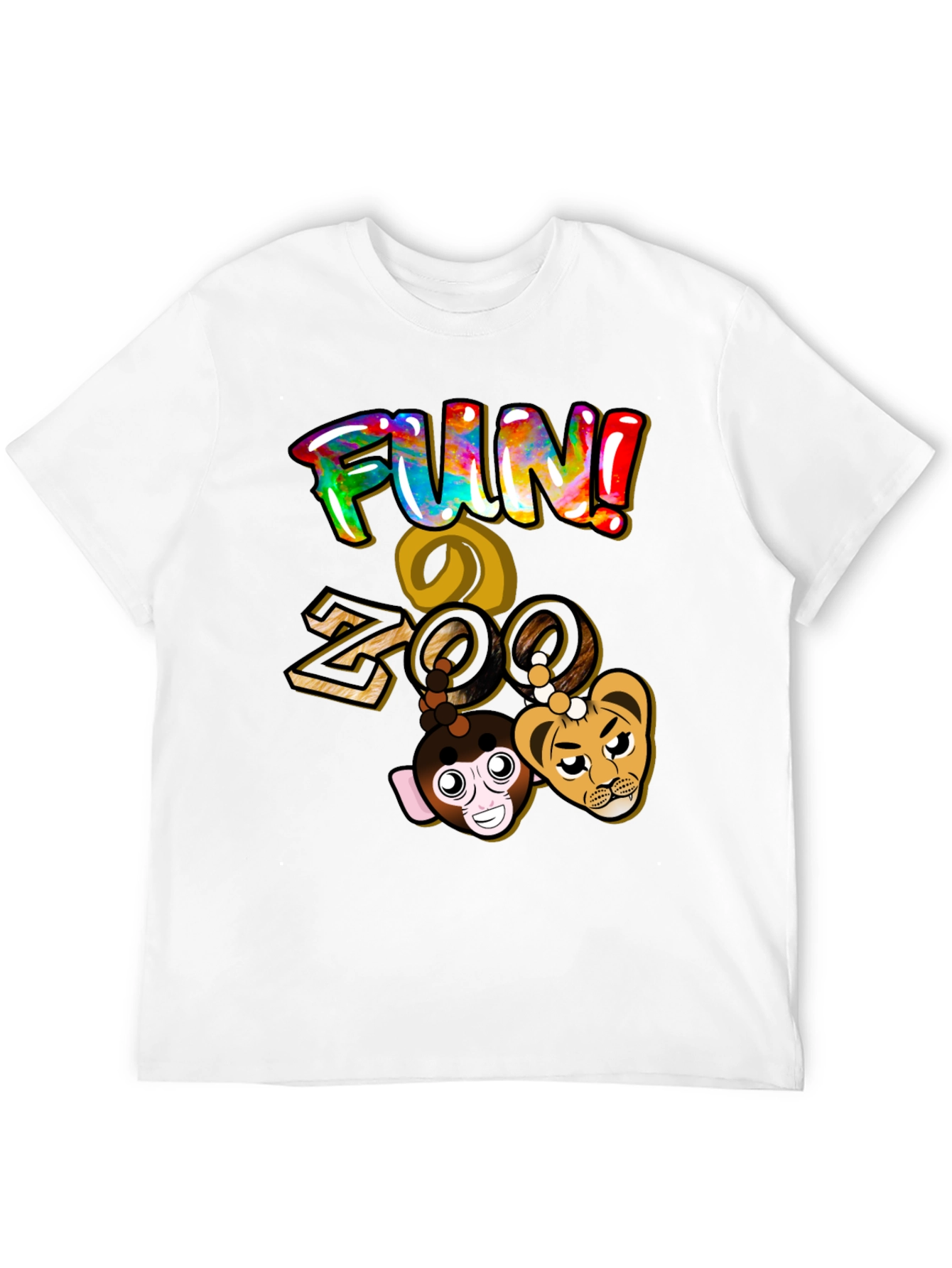 Black Fun Zoo Graphic T-Shirt - Black Cotton Tee view 12