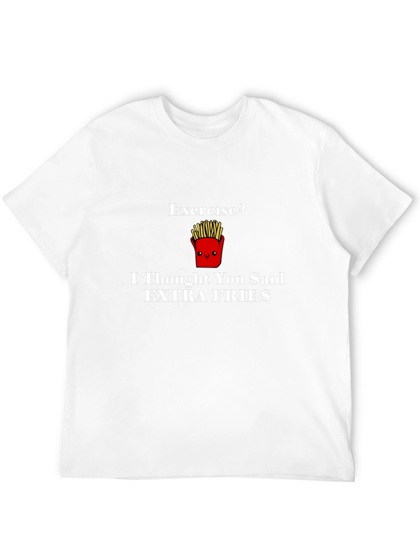 Black Extra Fries Graphic Tee - Funny Foodie T-Shirt view 12