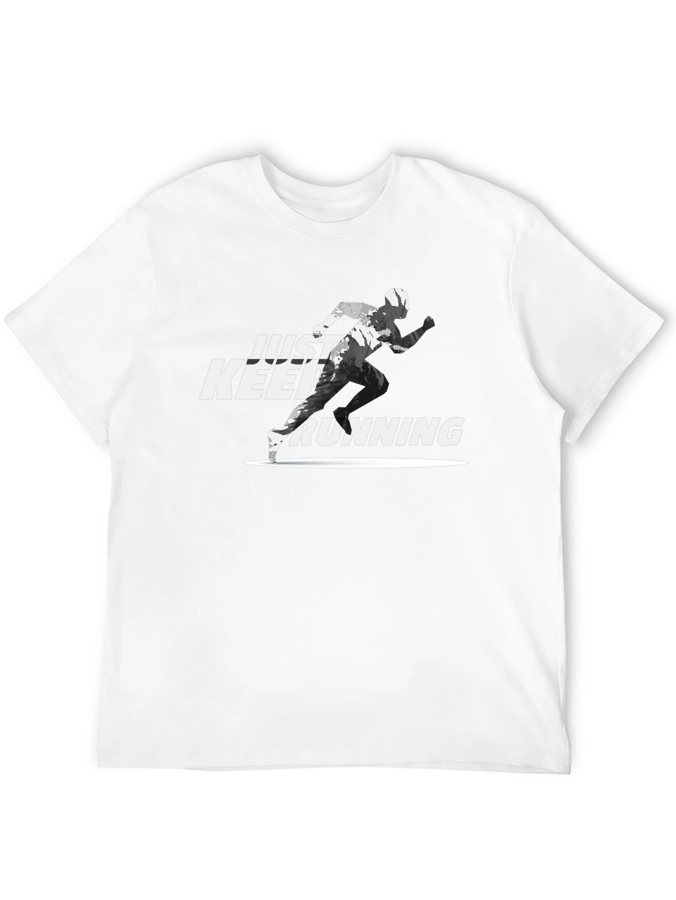 Just Keep Running Graphic Tee - Sport & Fitness Shirt - 12