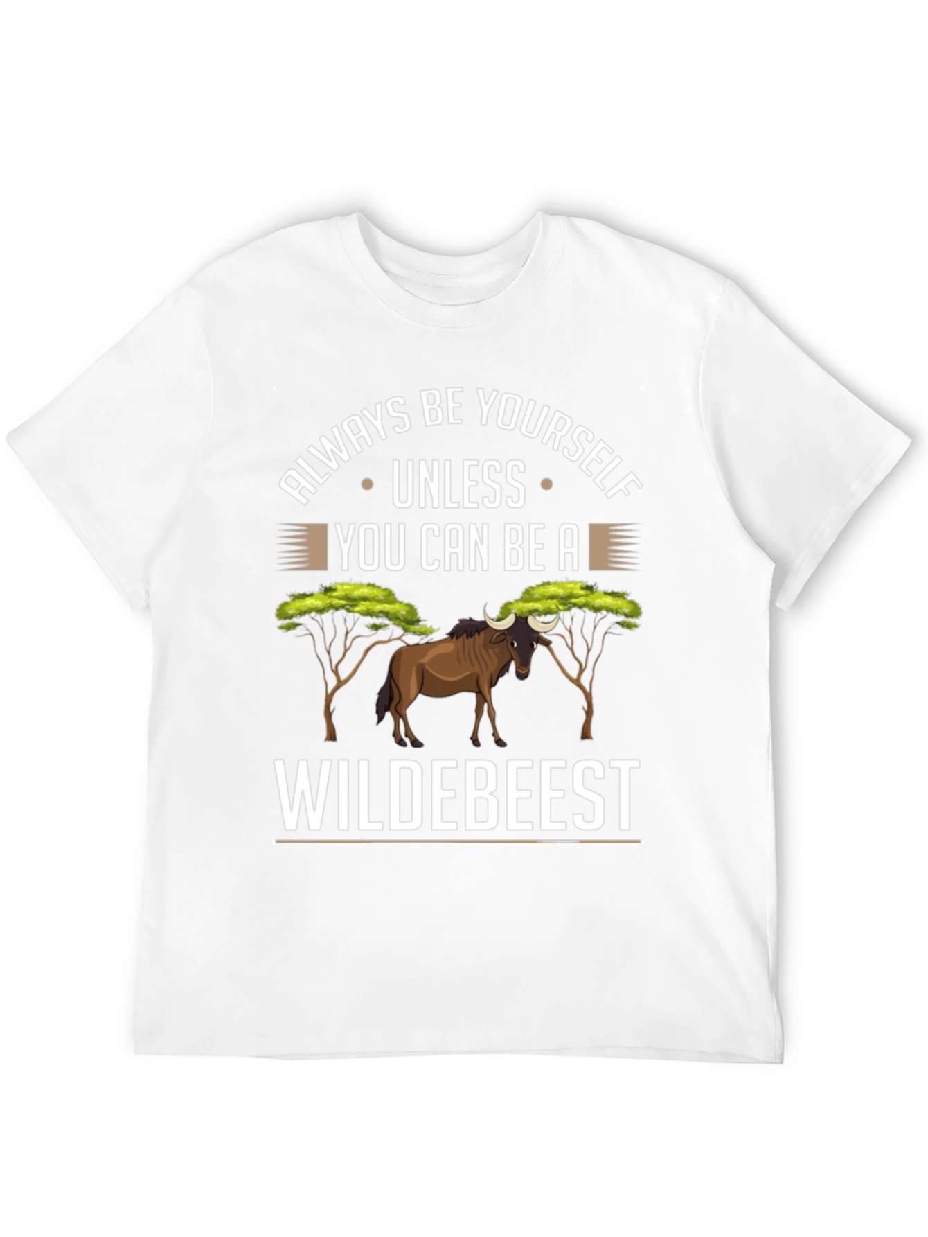 Black Wildebeest Graphic T-Shirt - Always Be Yourself view 12