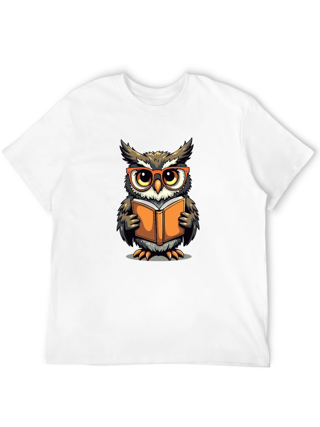 Black Owl Reading Book Graphic T-Shirt view 12