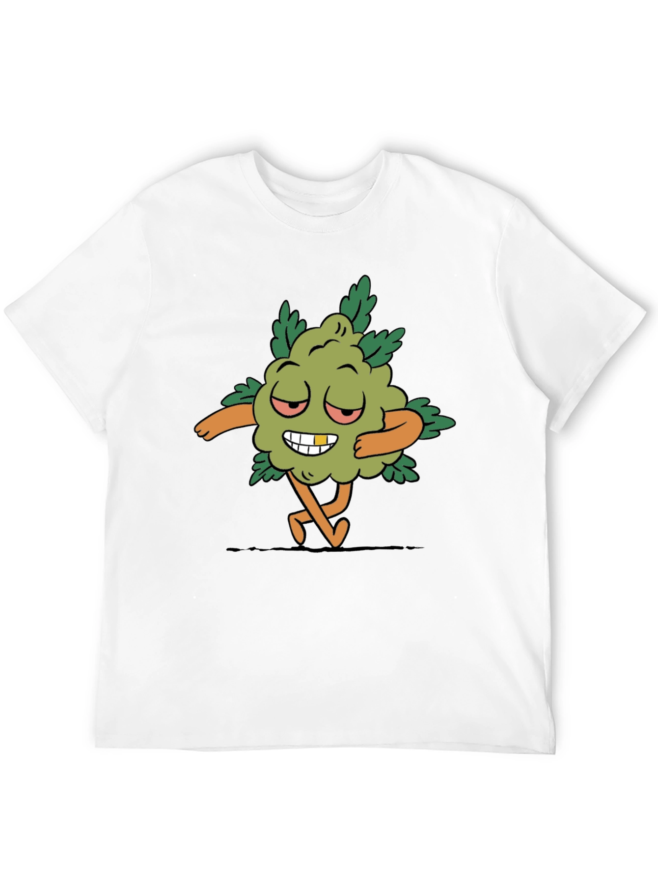 Black Cartoon Weed Bud T-Shirt view 12