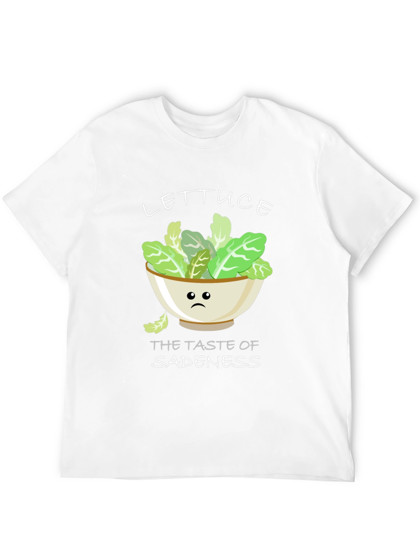 Black Lettuce Sadness T-Shirt - Funny Foodie Tee view 12