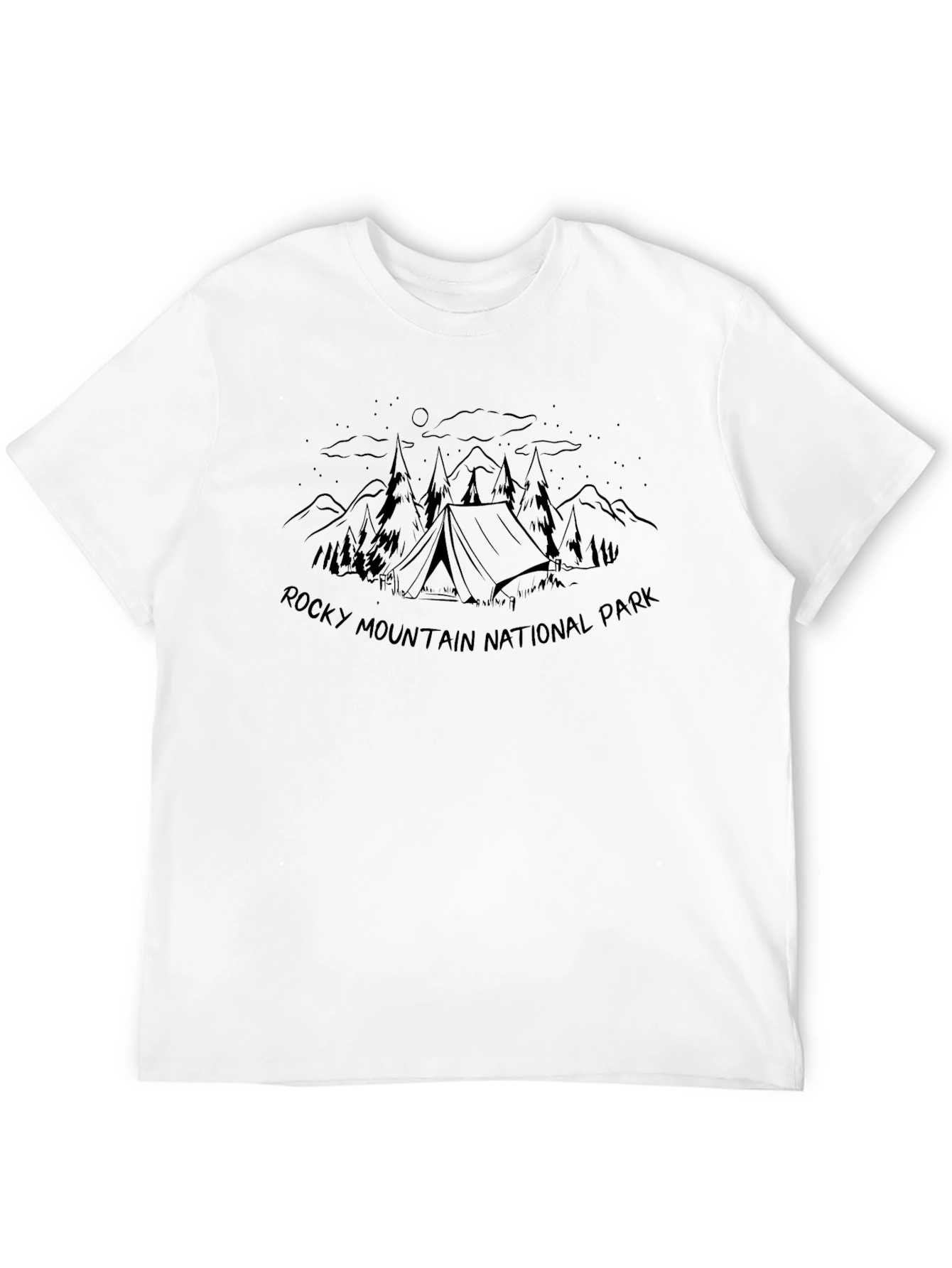 Black Rocky Mountain National Park T-Shirt - Camping Design view 12