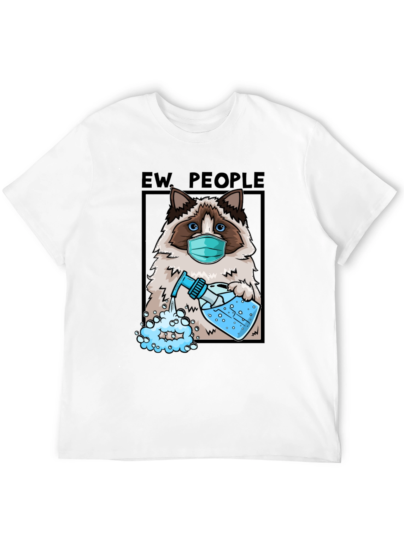 Black Ew People Cat T-Shirt view 12