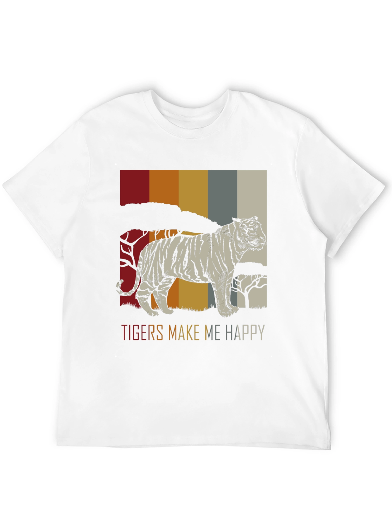 Black Tigers Make Me Happy Graphic Tee - Retro Style view 12