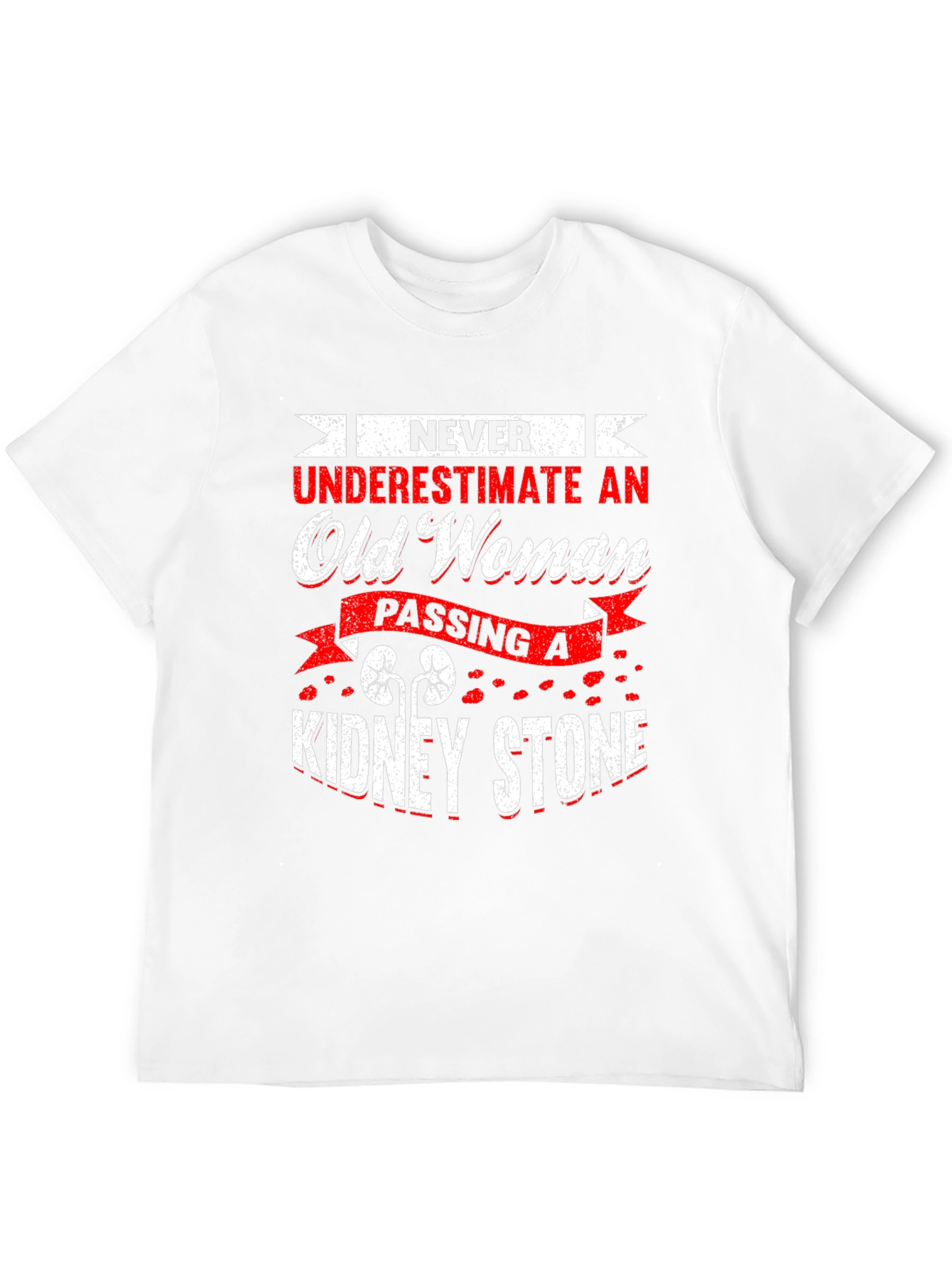 Black Never Underestimate Old Woman Kidney Stone T-Shirt view 12