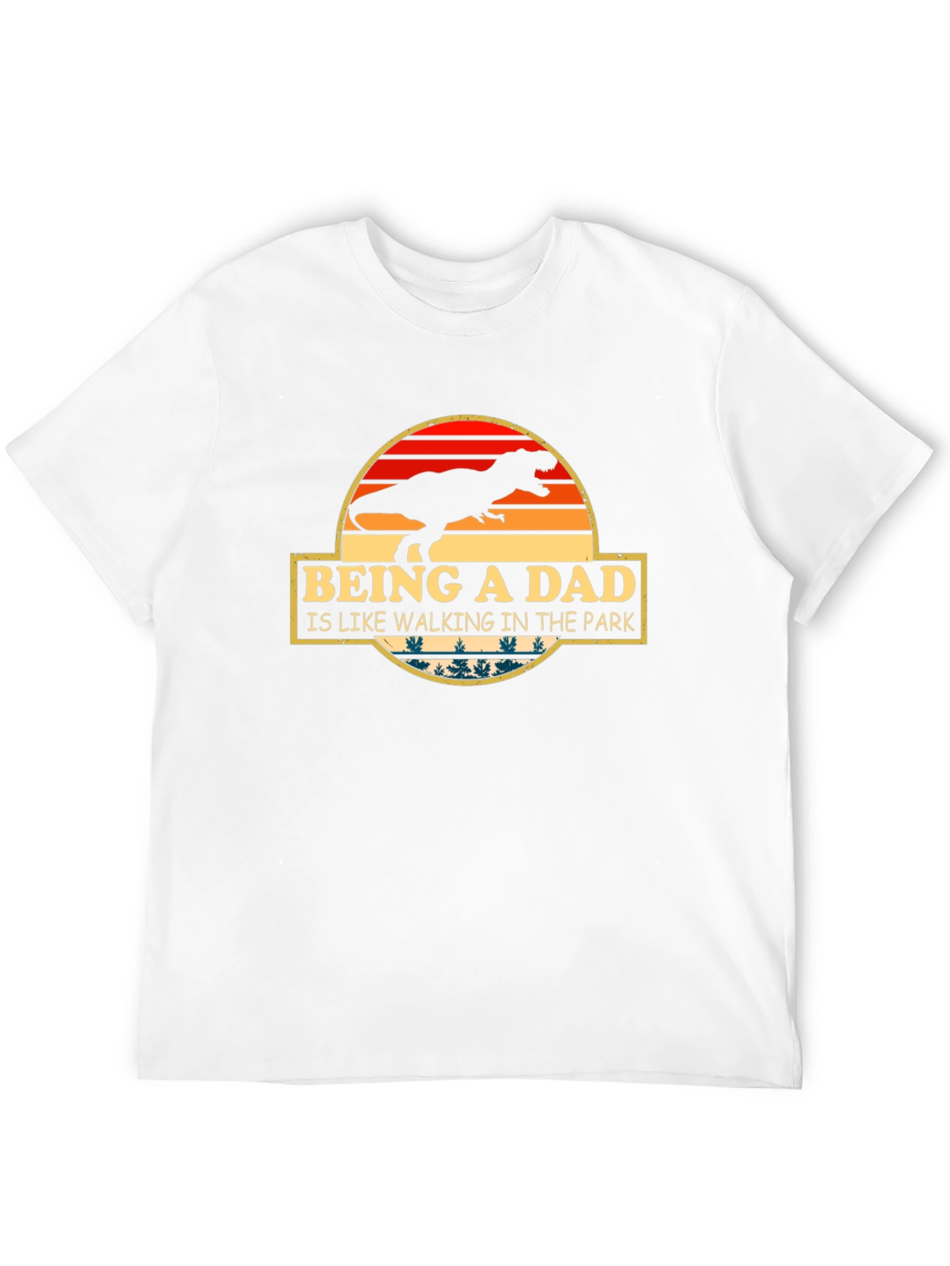 Black Being a Dad T-Rex T-Shirt view 12