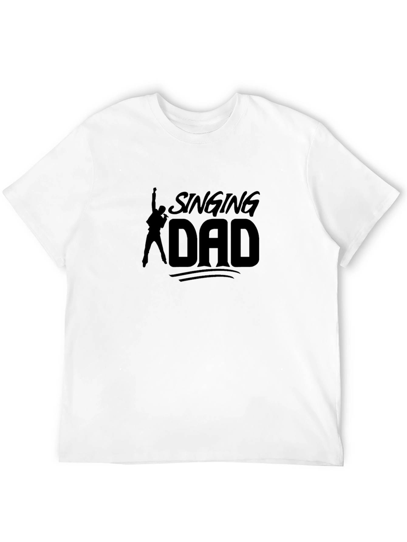 Black Singing Dad T-Shirt - Cool Musician Father Tee view 12