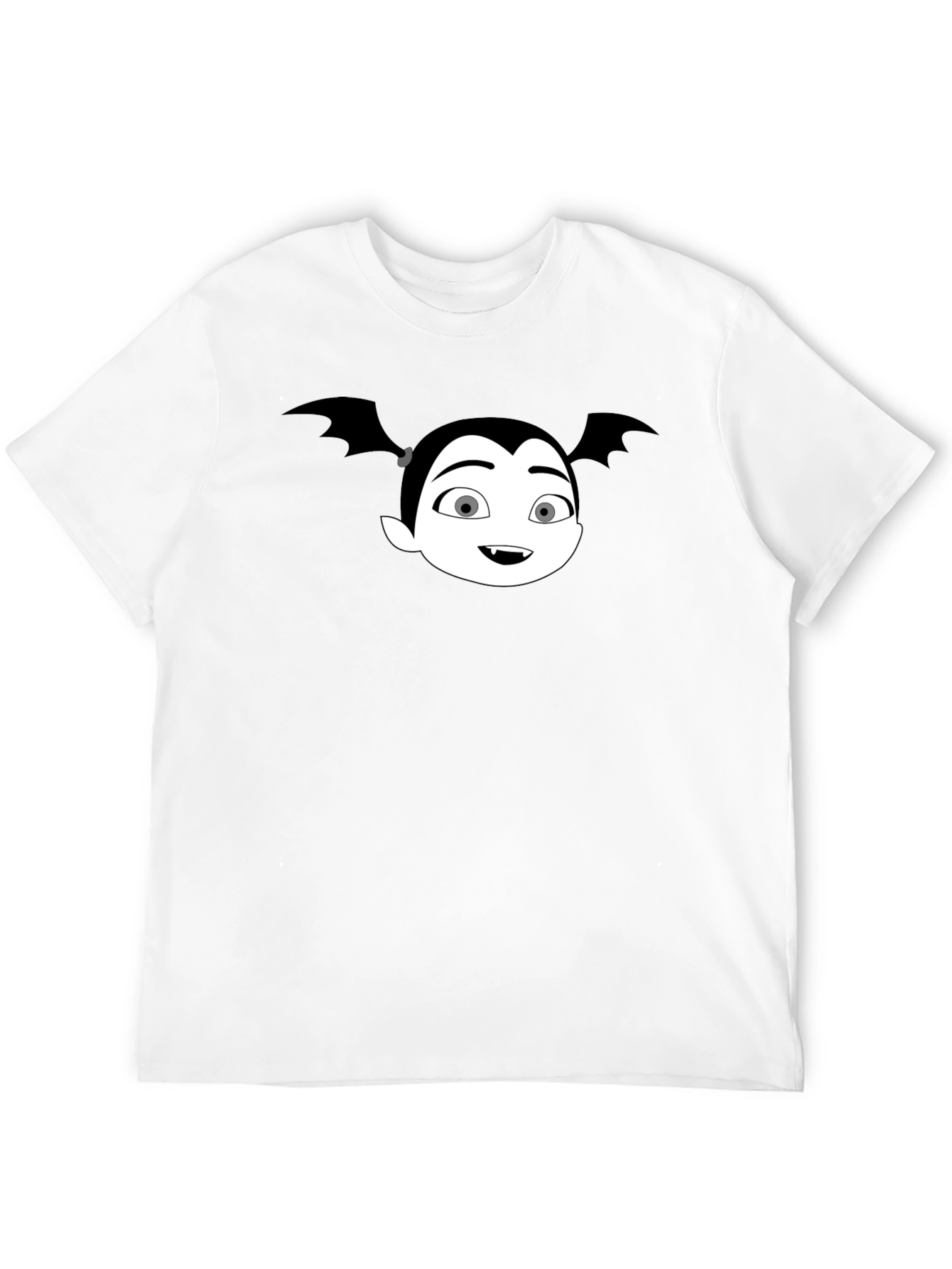 Black Cartoon Vampire Girl Graphic T-Shirt view 12