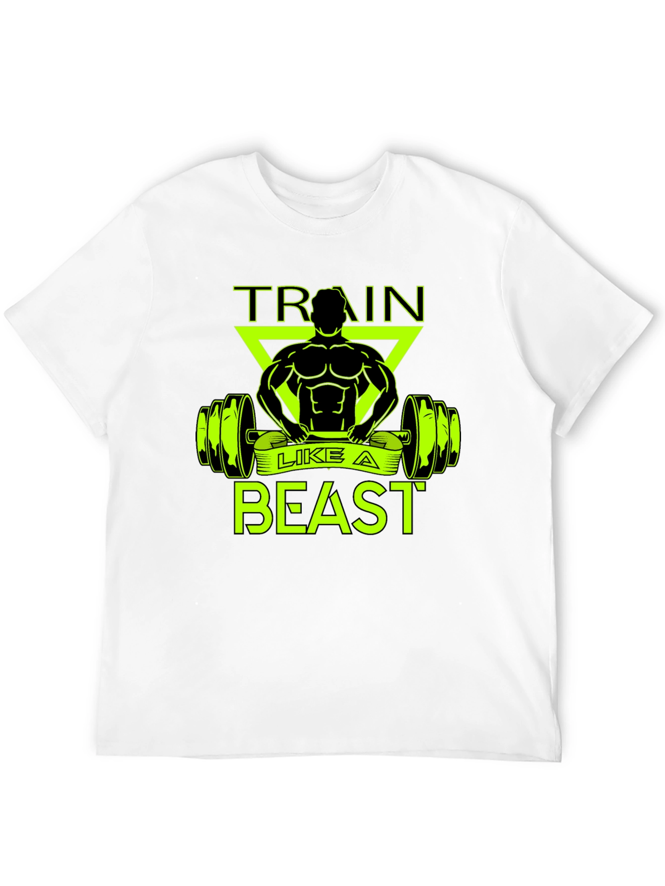Black Train Like A Beast Black Graphic Tee view 12