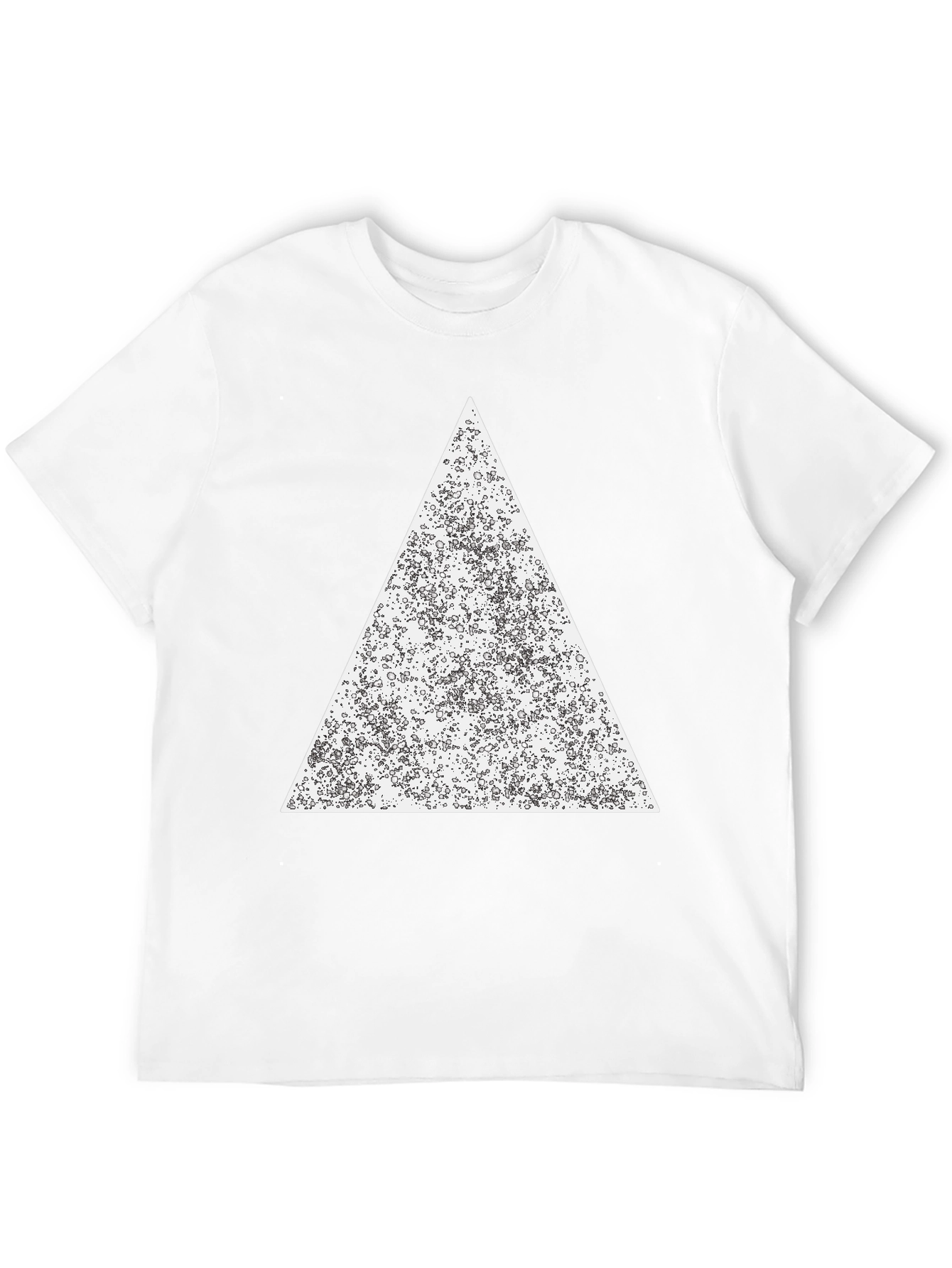 Black Geometric Triangle Graphic Print T-Shirt view 12