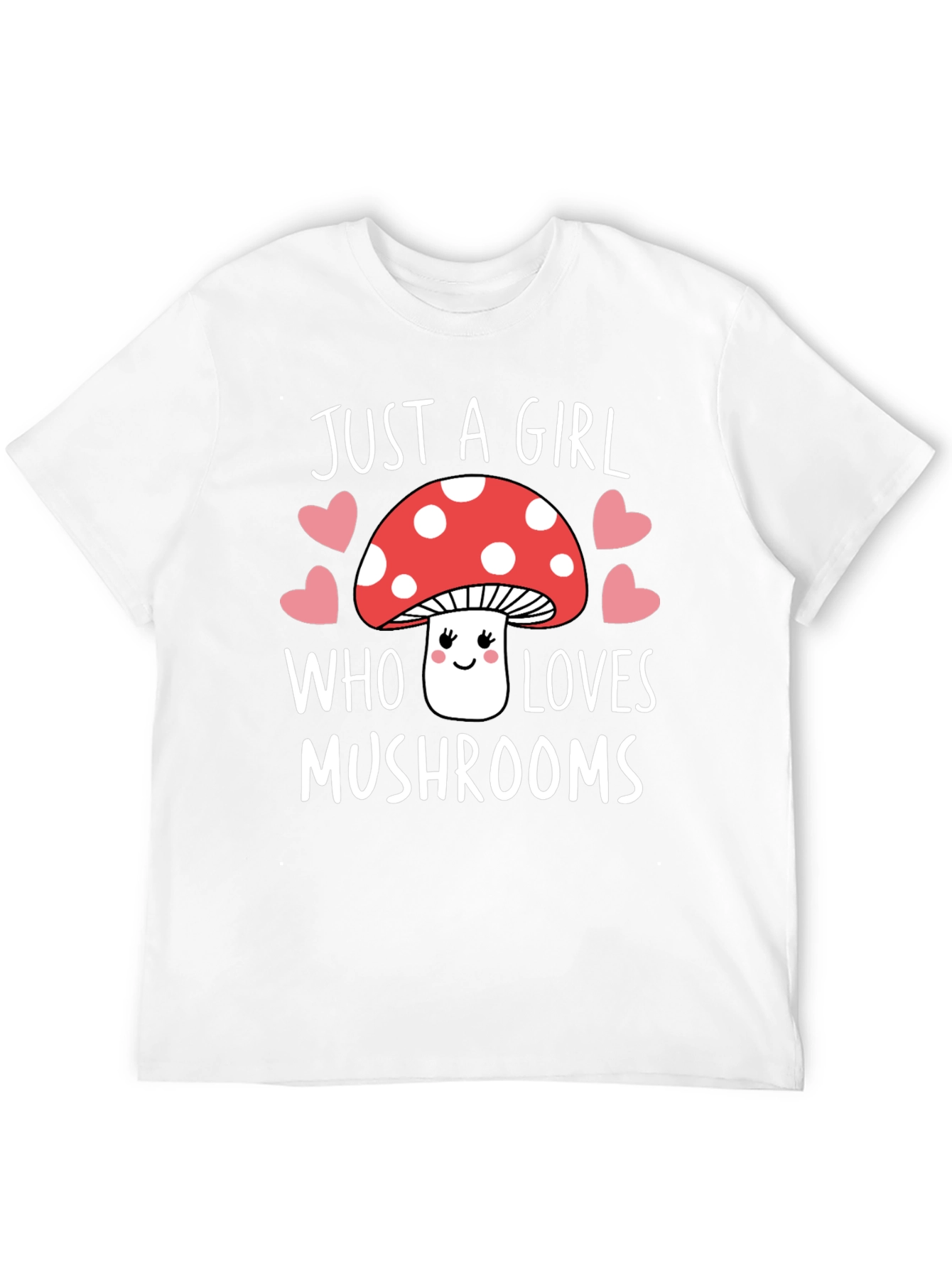 Black Just A Girl Who Loves Mushrooms Graphic Tee view 12