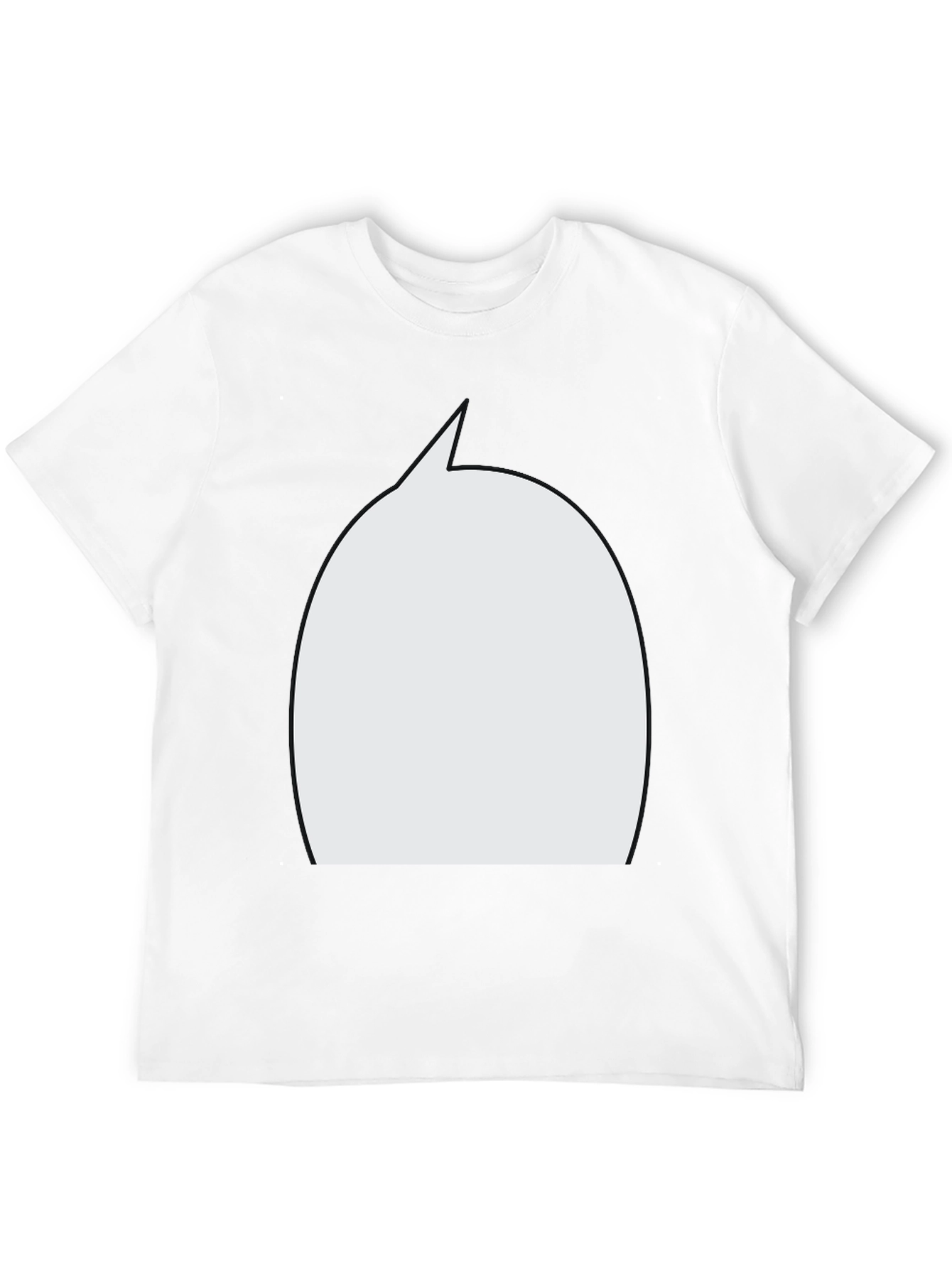 Black Statement T-Shirt: Bold Black Tee with White Speech Bubble view 12