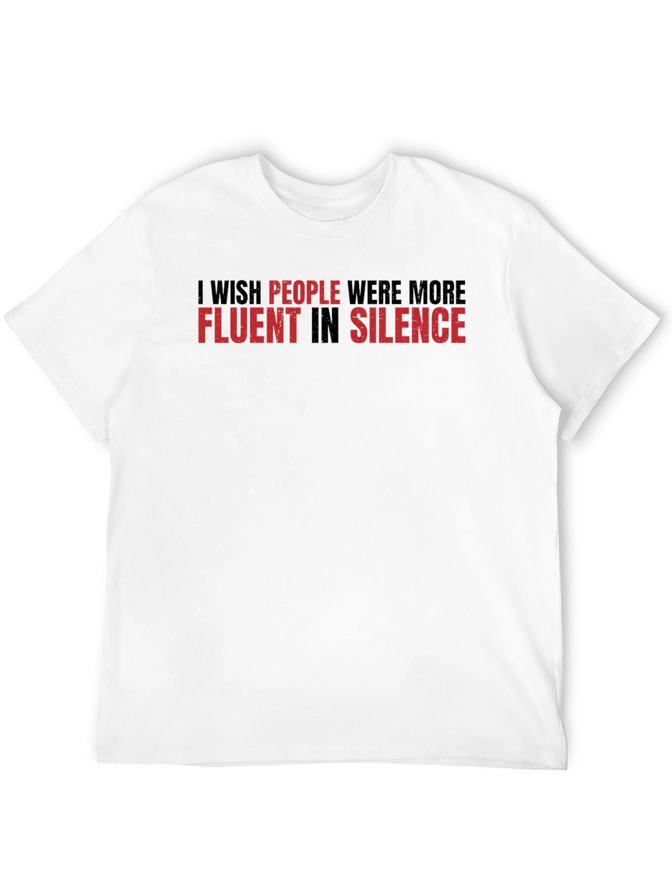 Black Fluent in Silence Graphic Tee - Black Cotton T-Shirt view 12