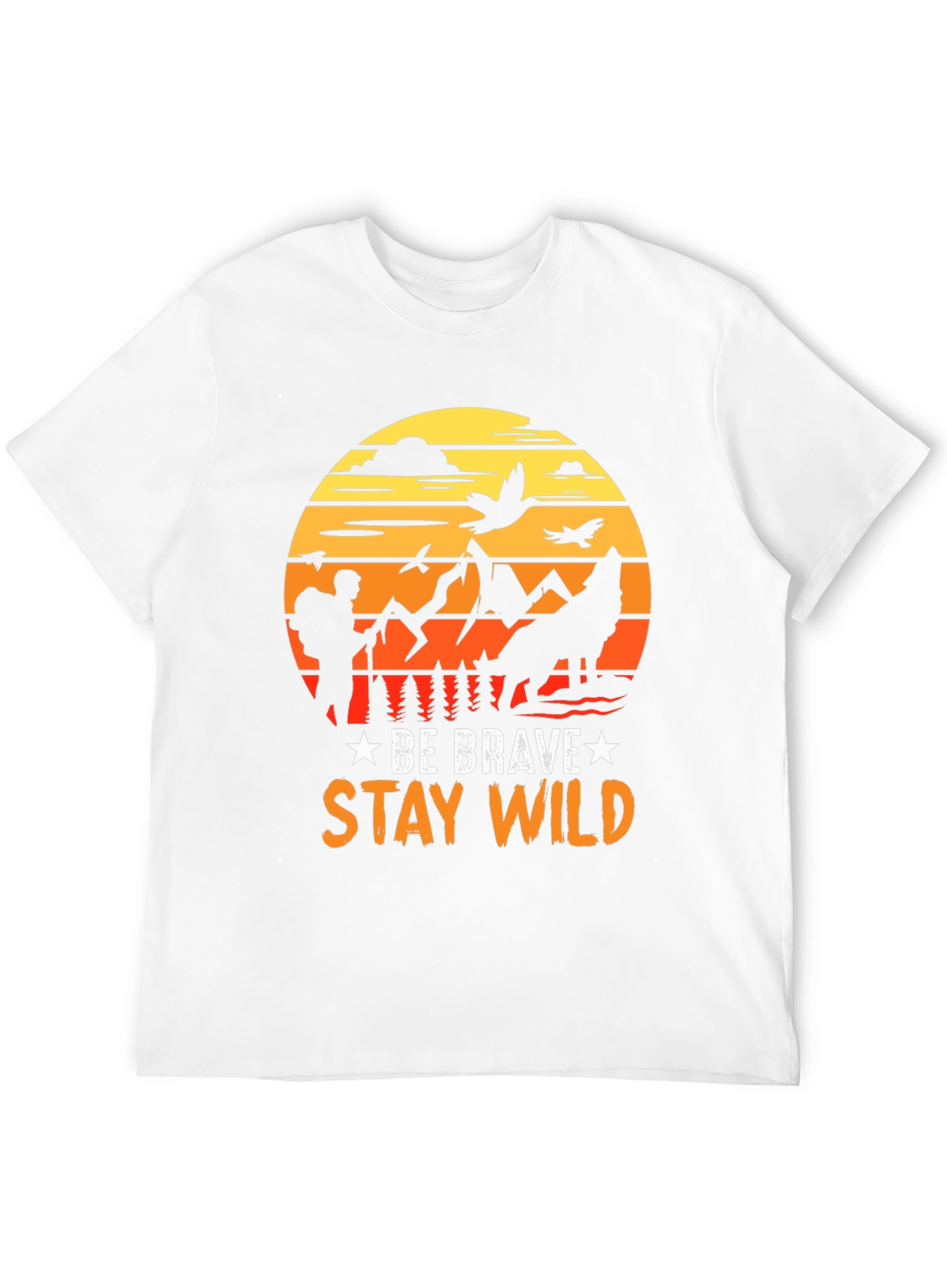 Black Be Brave Stay Wild Graphic Tee - Adventure T-Shirt view 12