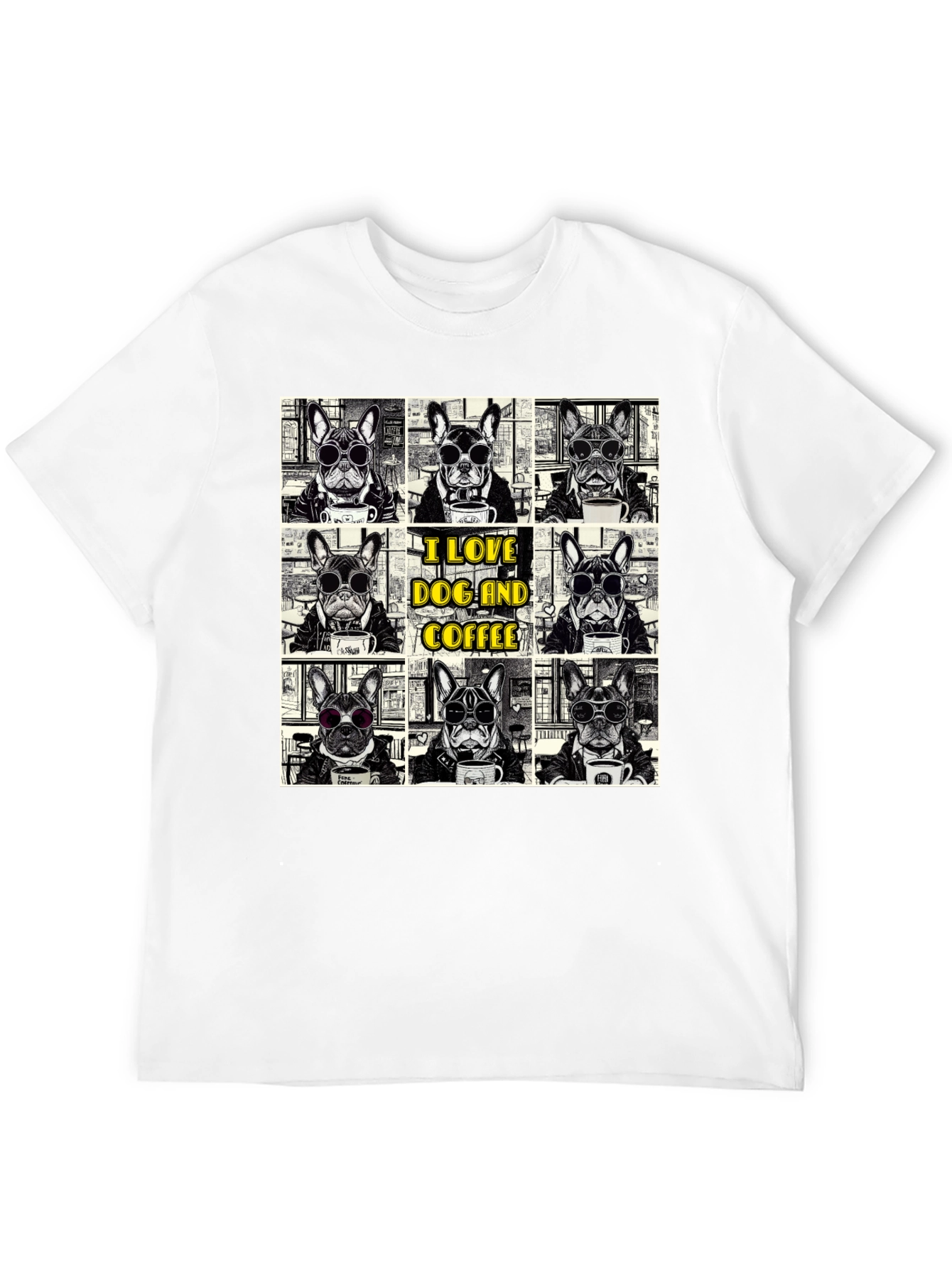 Black Dog and Coffee T-Shirt view 12