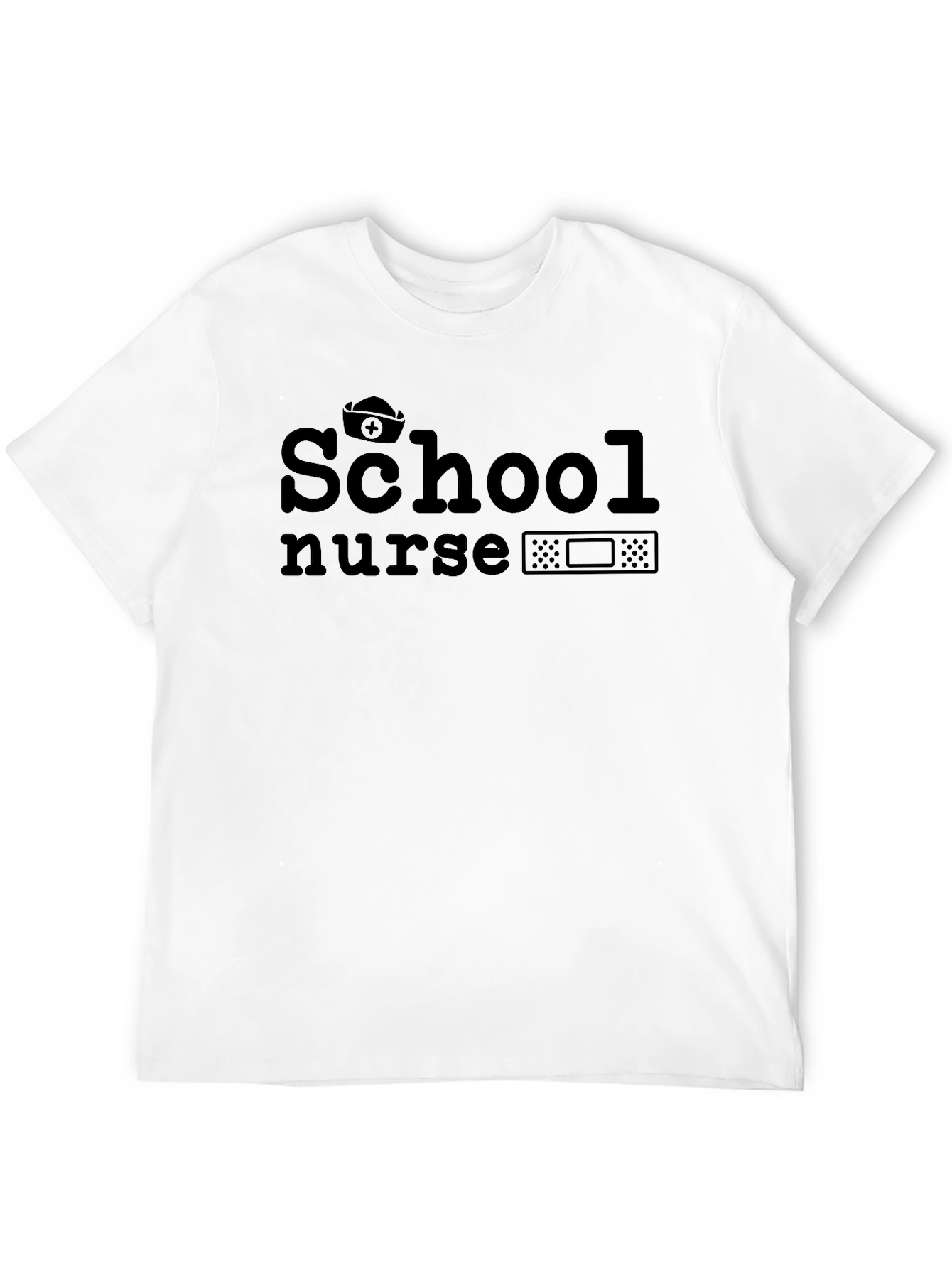 Black School Nurse T-Shirt - Black Cotton Blend view 12